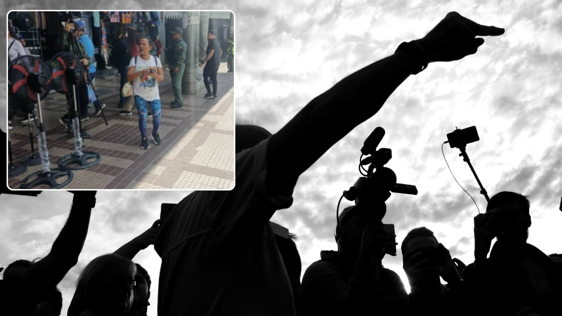 Cámaras de medios de comunicación en Venezuela / Trabajadores de la prensa - Fotos: X / Pexels