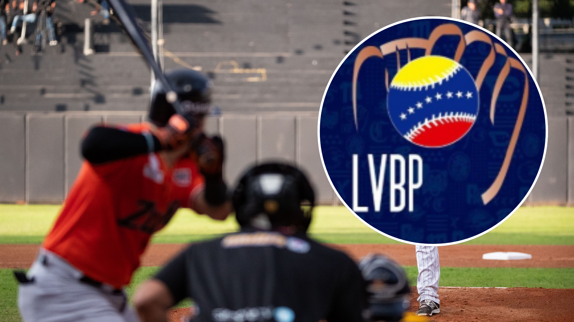 Partido entre Leones del Caracas y Águilas del Zulia de la LVBP / Logo de la LVBP - Fotos de referencia: EFE / X