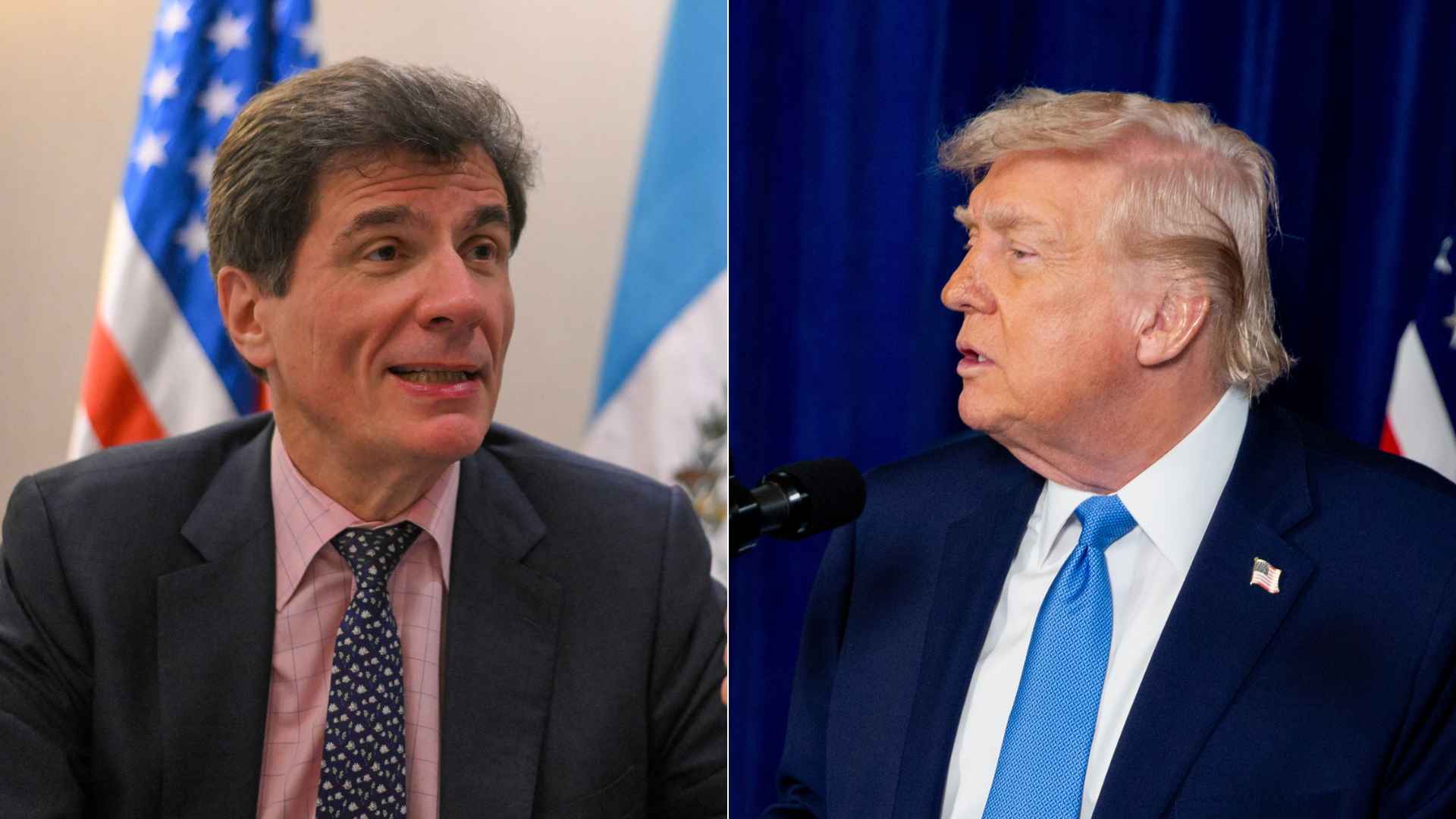 José Fernández - Foto AFP/ Donald Trump - Foto EFE
