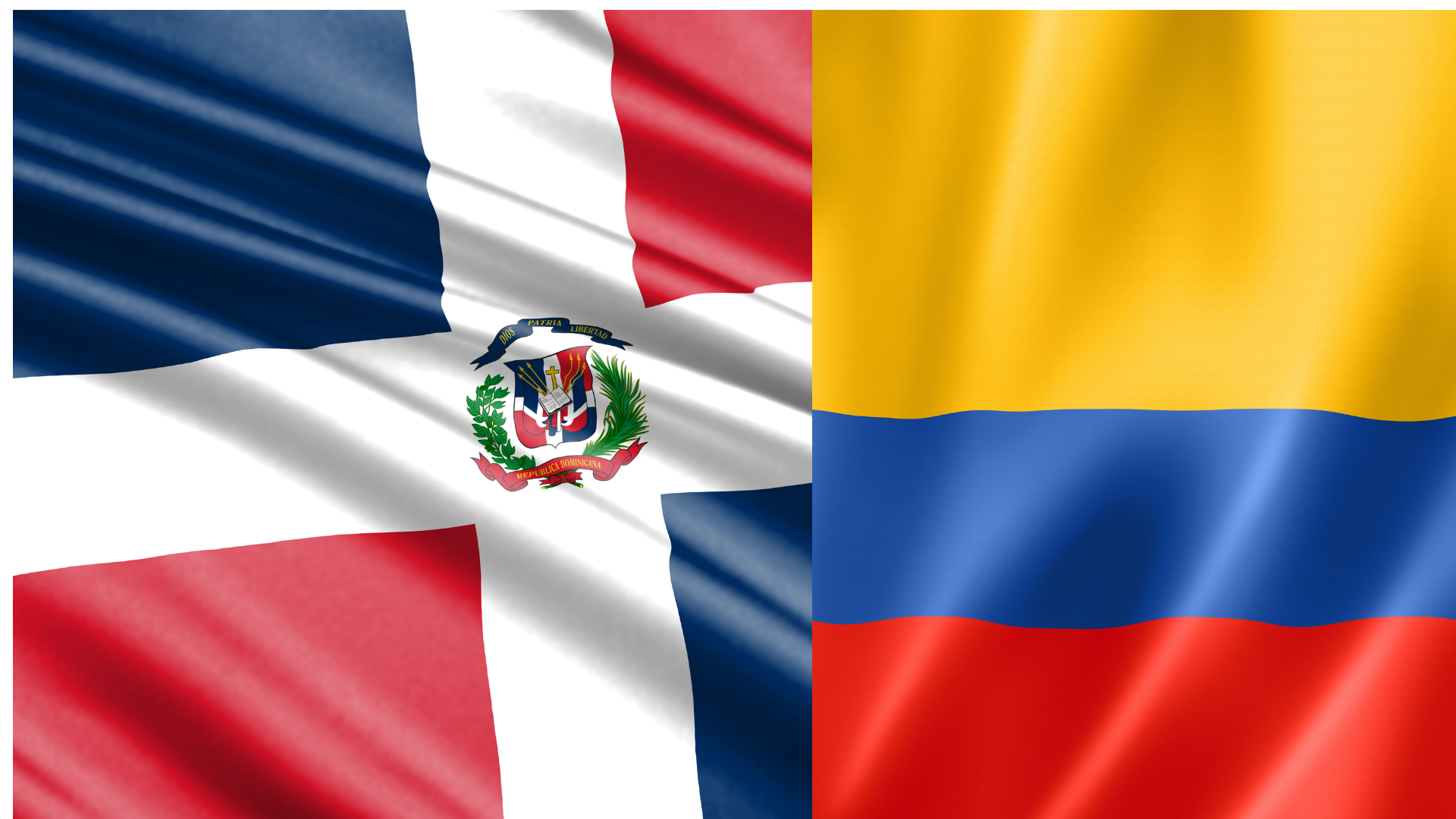 Banderas de Republica Dominicana y Colombia- CANVA