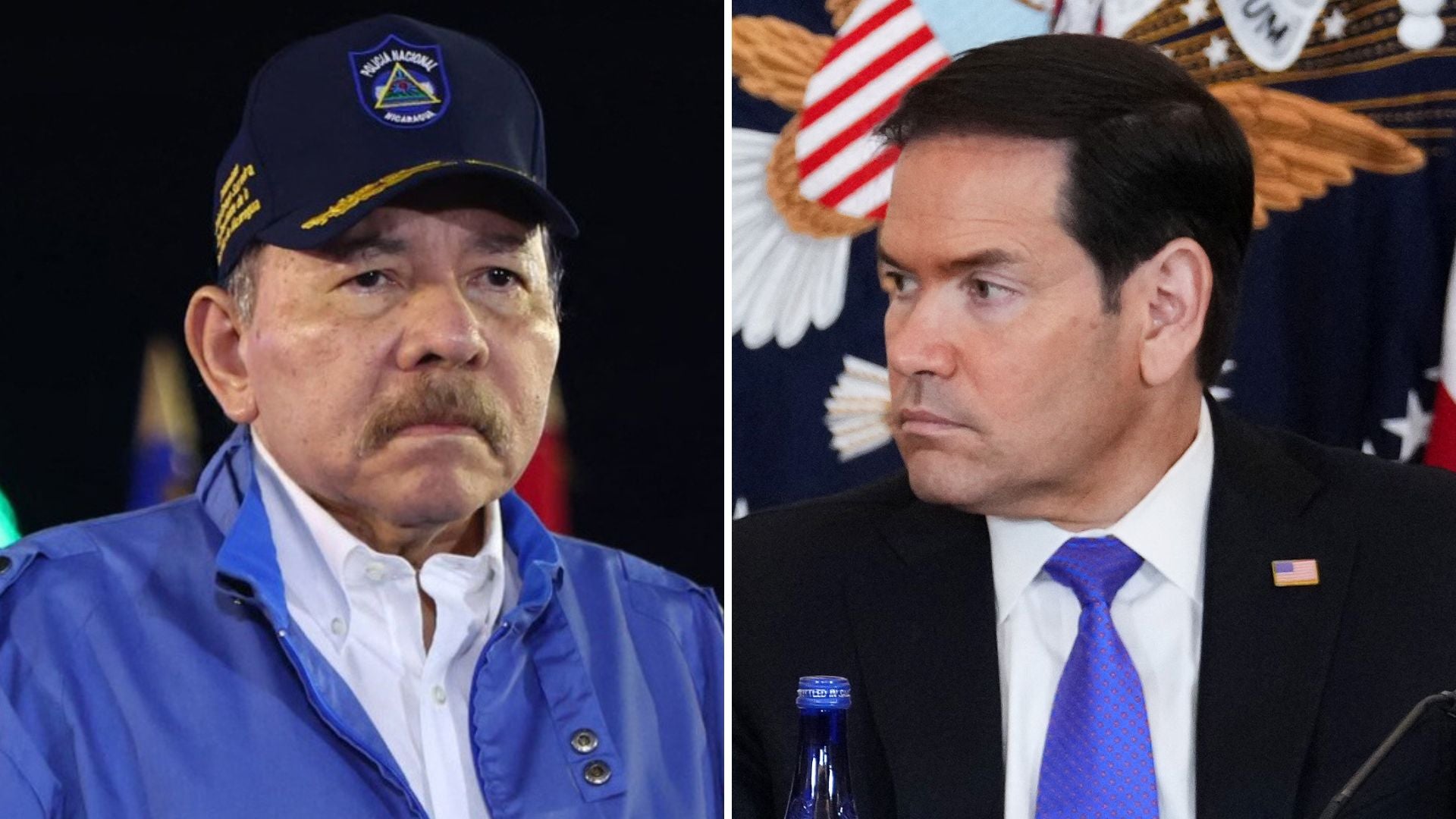 Daniel Ortega y Marco Rubio - AFP