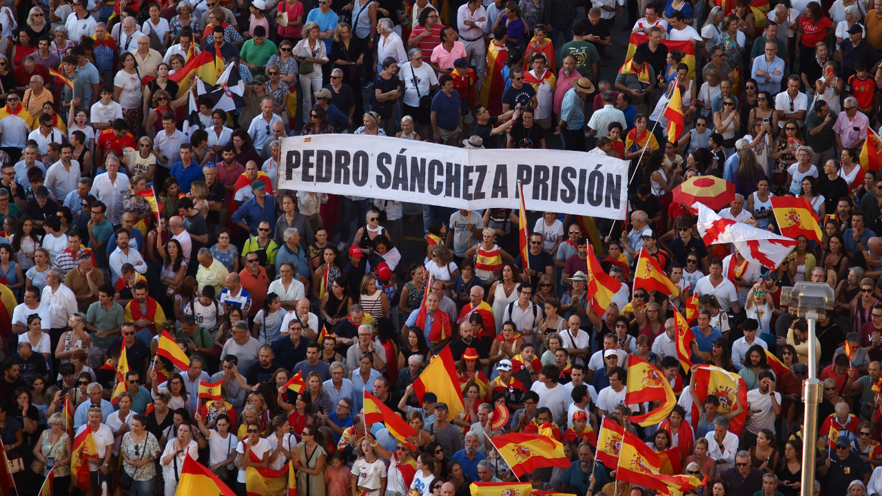Manifestaciones contra Pedro Sánchez | Foto: AFP