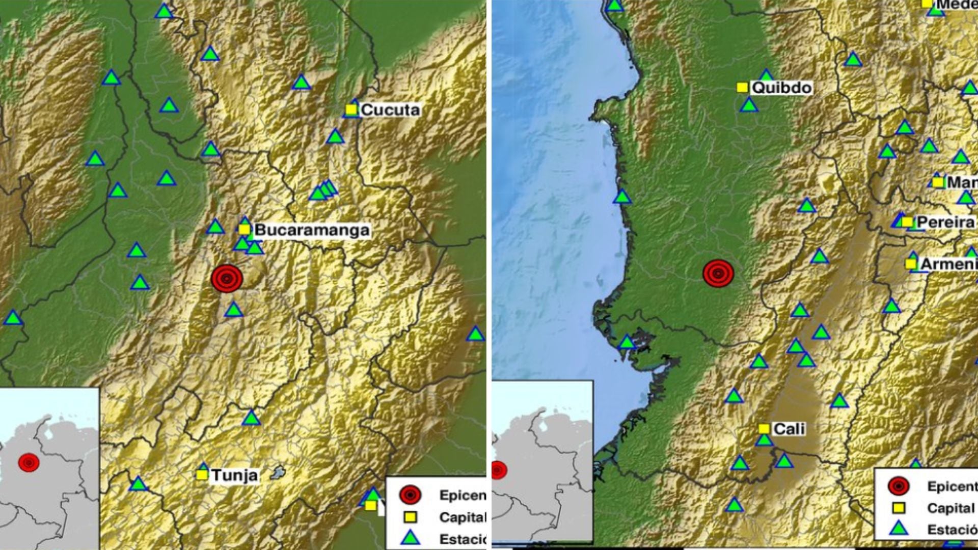 Colombia registró al menos cuatro sismos este 3 de septiembre - Captura de pantalla Servicio Geológico Colombia - X