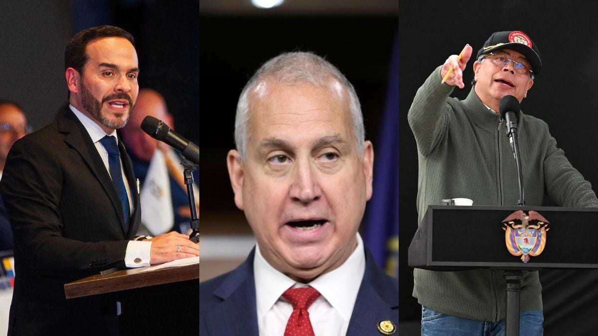 Abelardo de la Espriella, Mario Díaz-Balart y Gustavo Petro