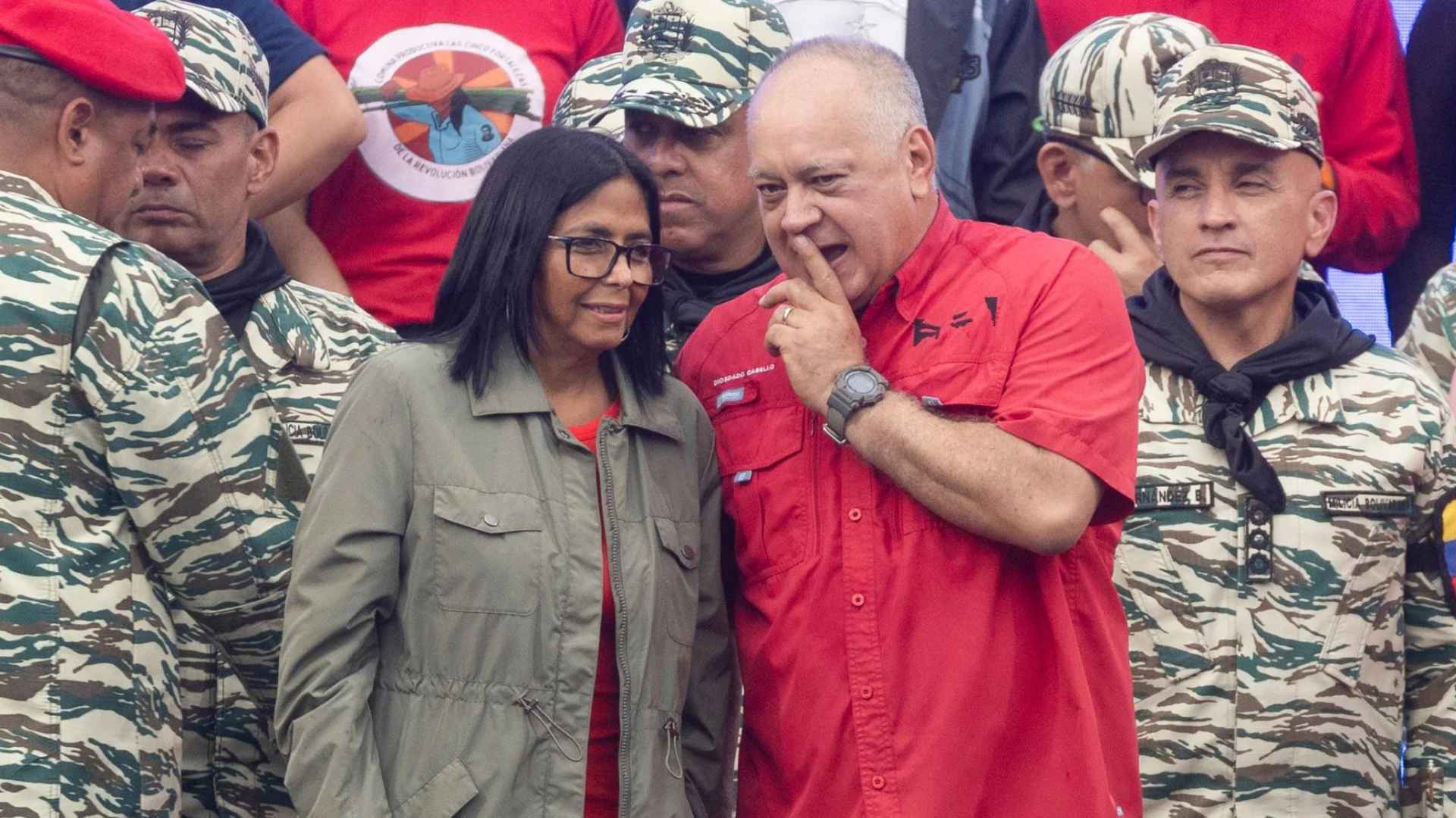Delcy Rodríguez y Diosdado Cabello - Foto EFE