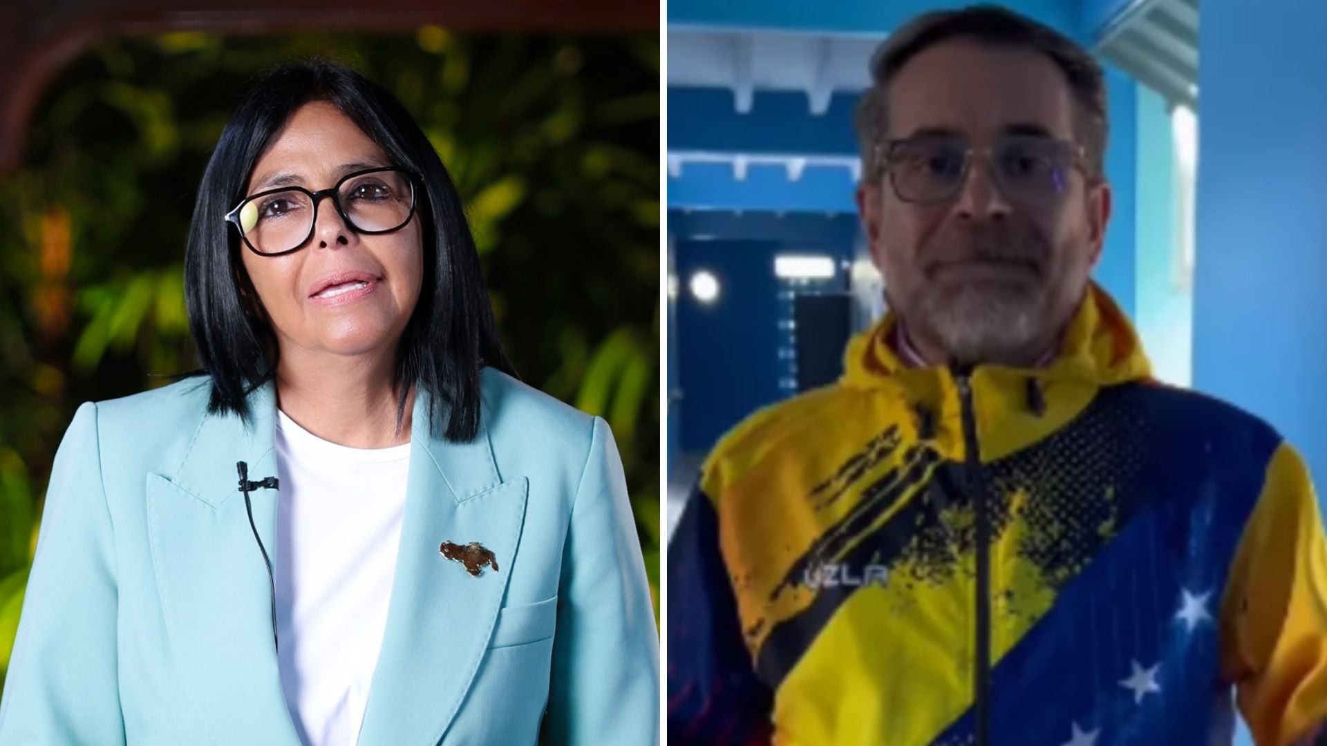 Delcy Rodríguez, jefe encargada del régimen venezolano / Rafael Lacava, gobernador chavista del estado Carabobo - Fotos: EFE / X