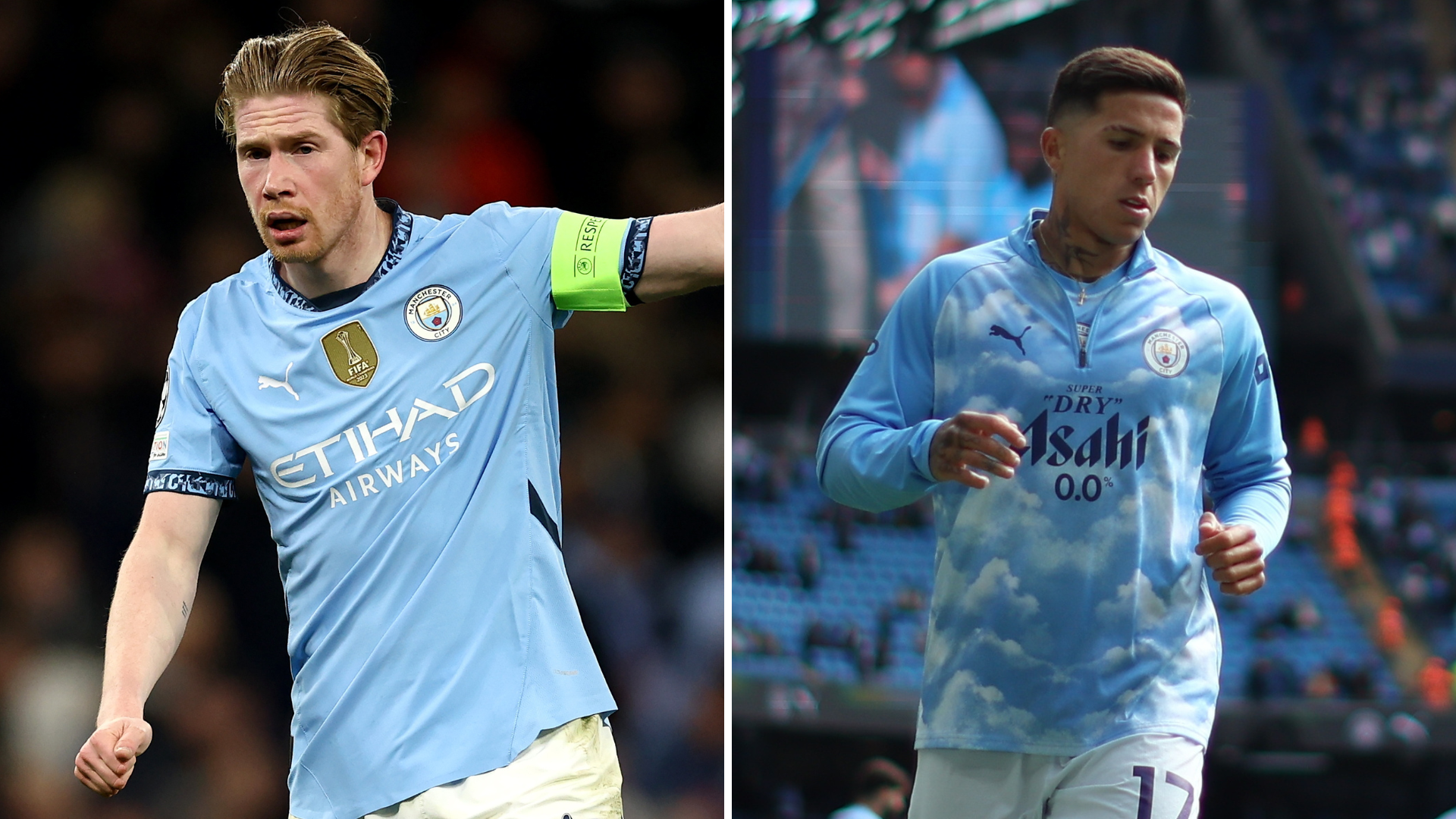 Kevin De Bruyne y Enzo Fernández | Fotos: EFE