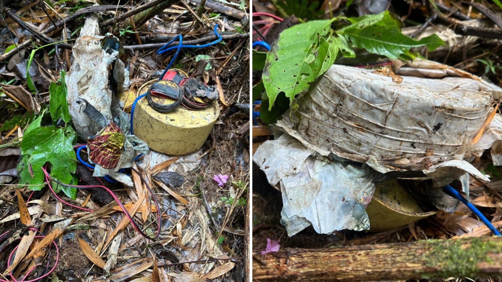Artefactos explosivos de las Farc - Foto Ejercito Nacional de Colombia