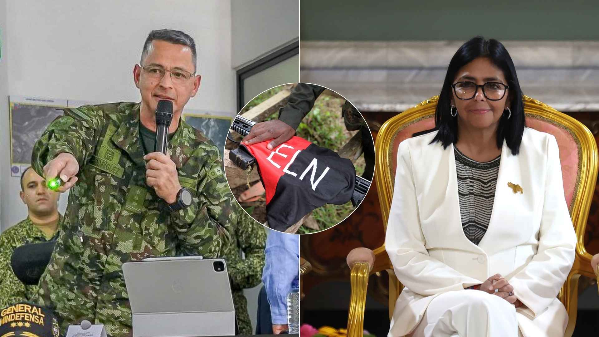 Erick Rodríguez/ Delcy Rodríguez/ ELN - Fotos EFE