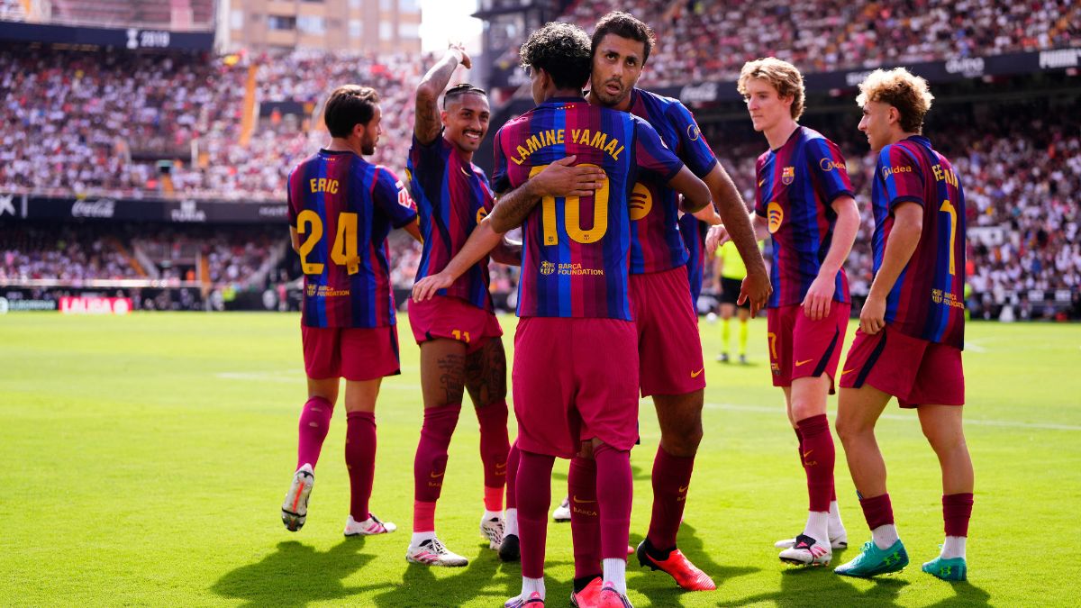 Jugadores del FC Barcelona (AFP)