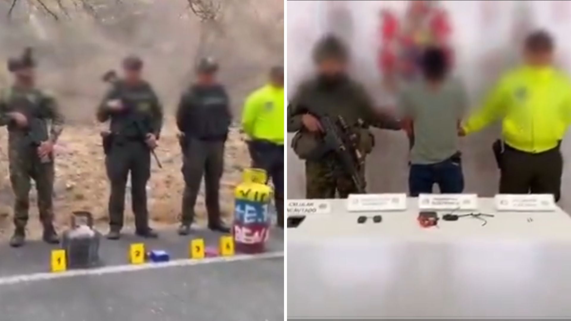 Capturan en Nariño a sospechoso de instalar explosivos en la vía Panamericana - Captura de pantalla de Ejército Nacional - X