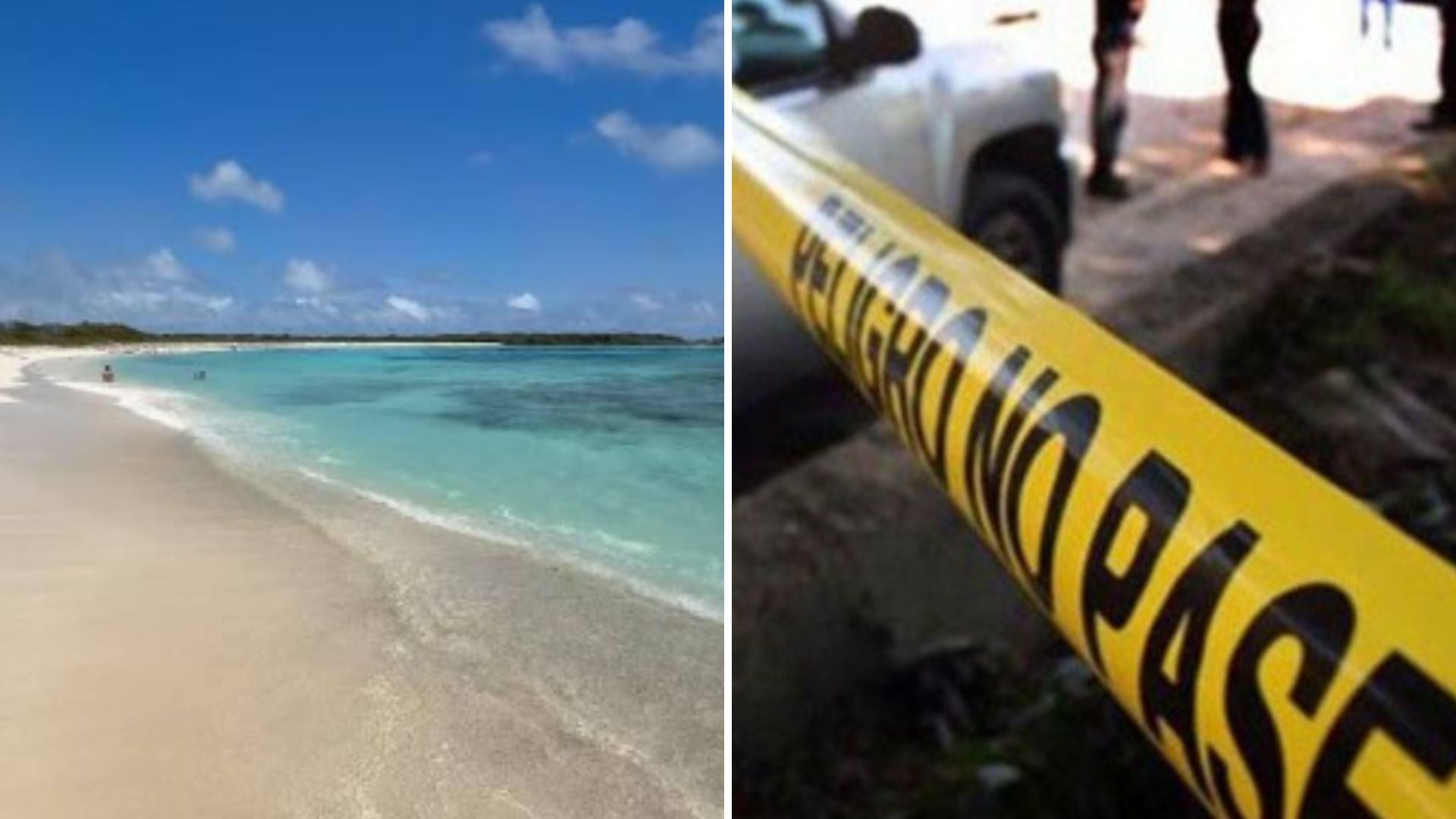 Playa Los Cocos, estado Falcón - Acordonamiento del CICPC - Fotos: X