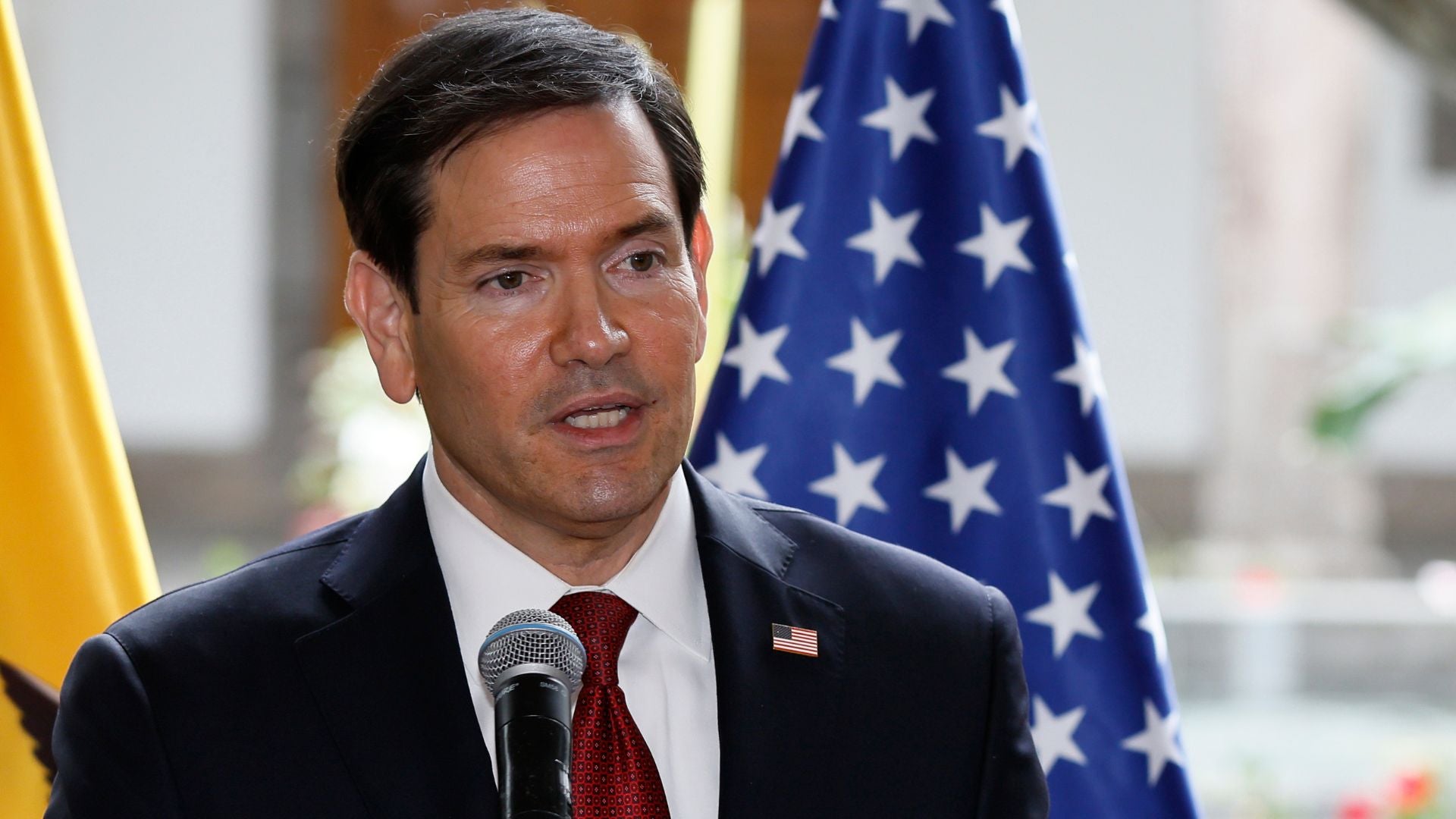 El secretario de Estado de Estados Unidos Marco Rubio en su visita a Ecuador-Foto: EFE
