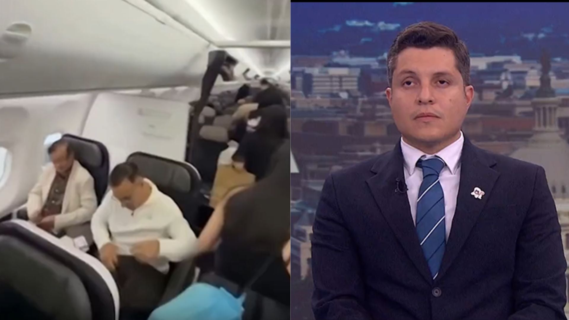 Habla ciudadano que le dijo "firmes por la patria" a Petro en vuelo - Foto captura