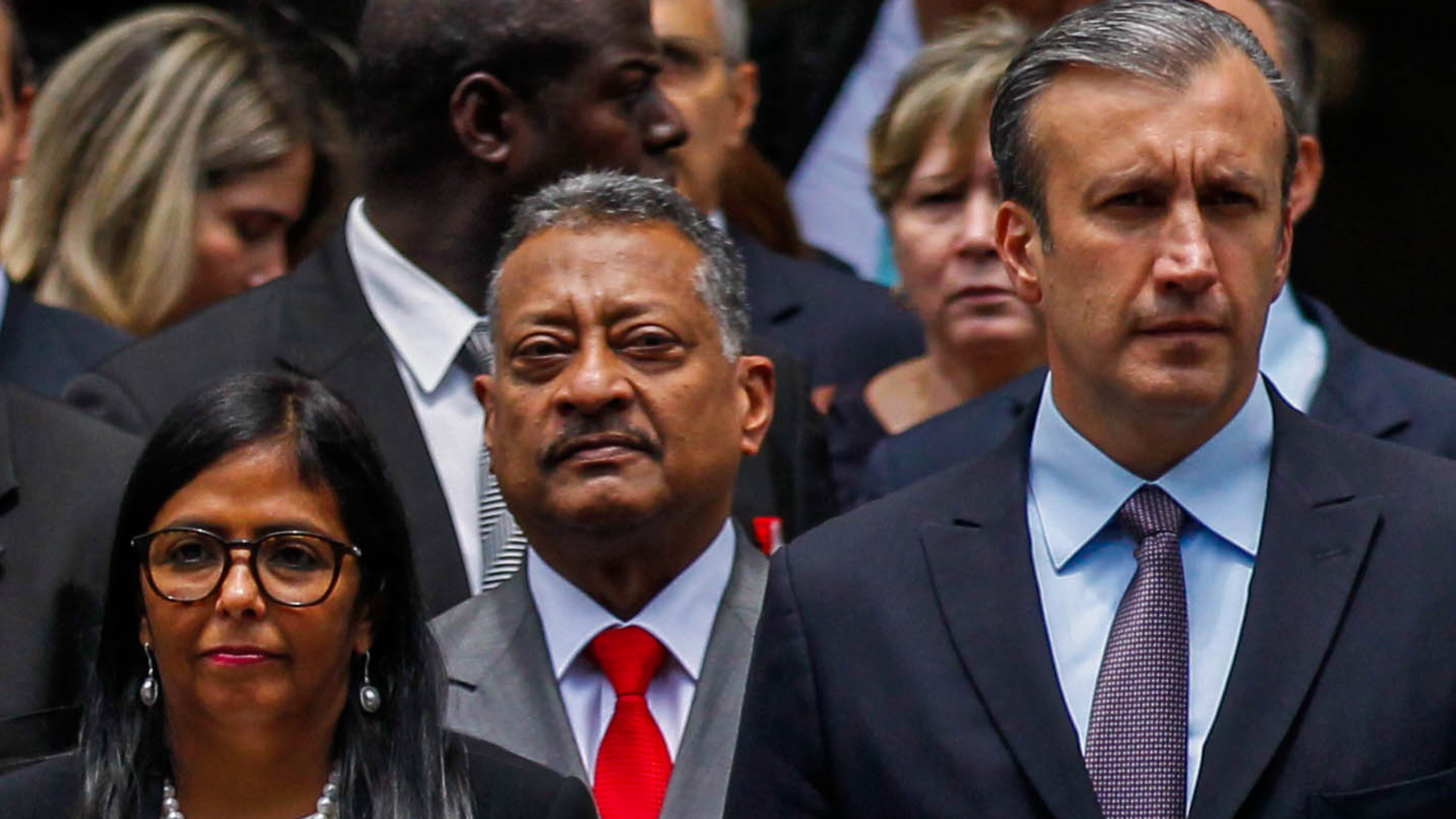 Delcy Rodríguez, jefe encargada del régimen venezolano, junto a Tareck El Aissami, exfuncionario de la dictadura de Venezuela - Foto: EFE