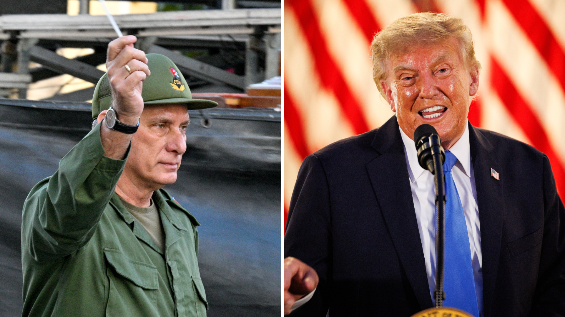Miguel Díaz-Canel y Donald Trump | Fotos: EFE-AFP