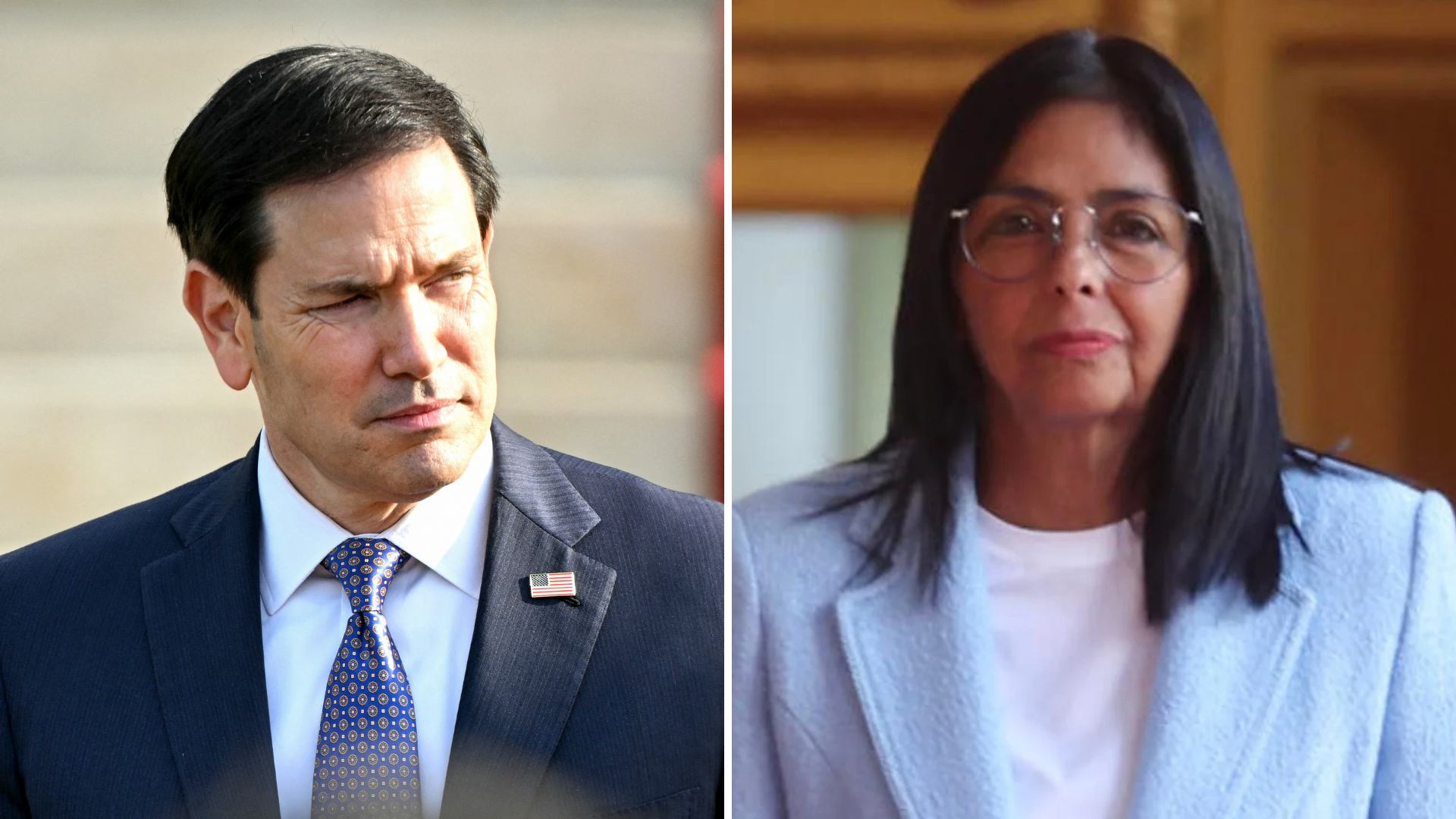 Marco Rubio y Delcy Rodríguez | Fotos: EFE