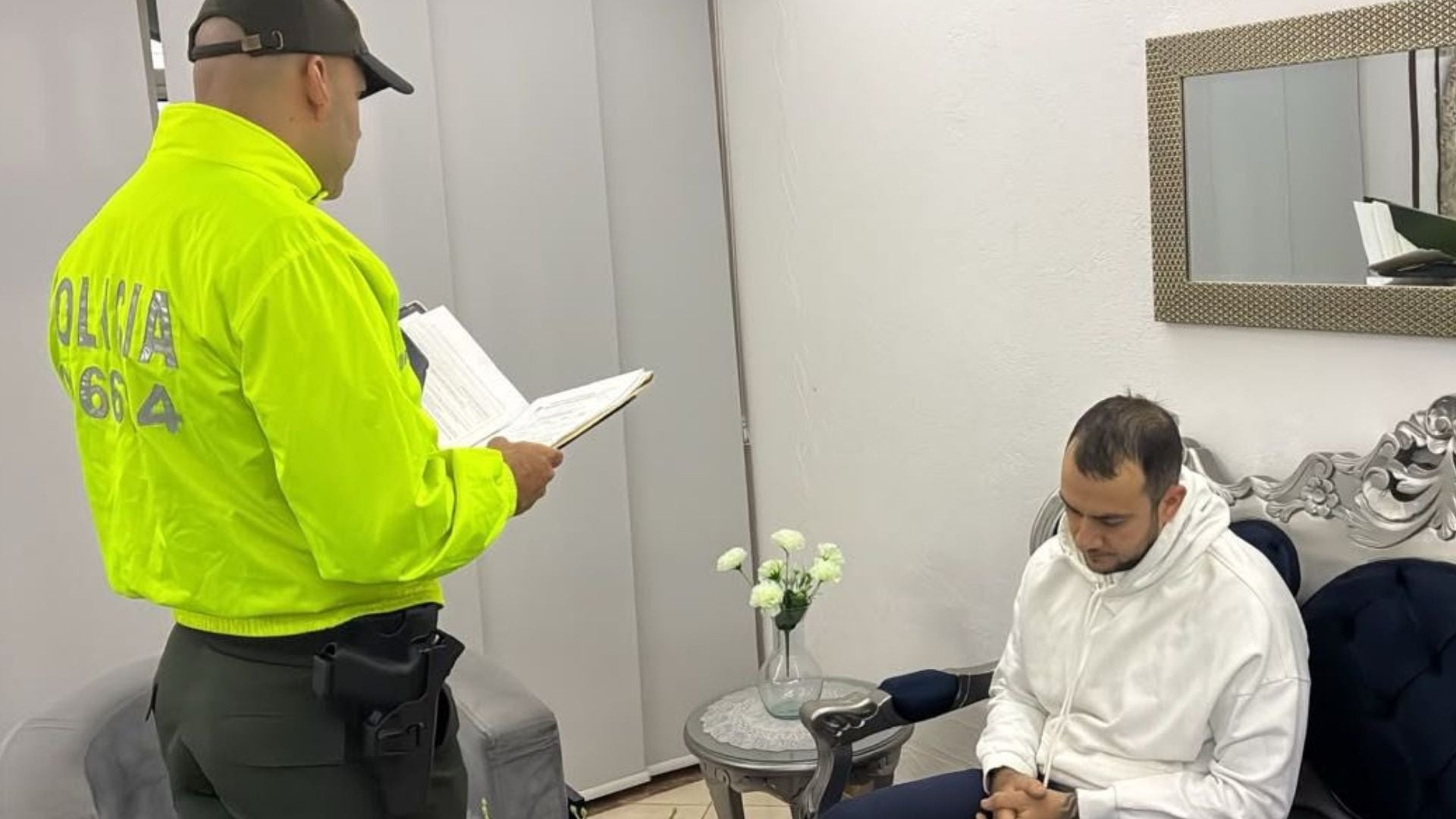 Capturan en Cali a alias Pedro - Foto Fiscalía Colombia