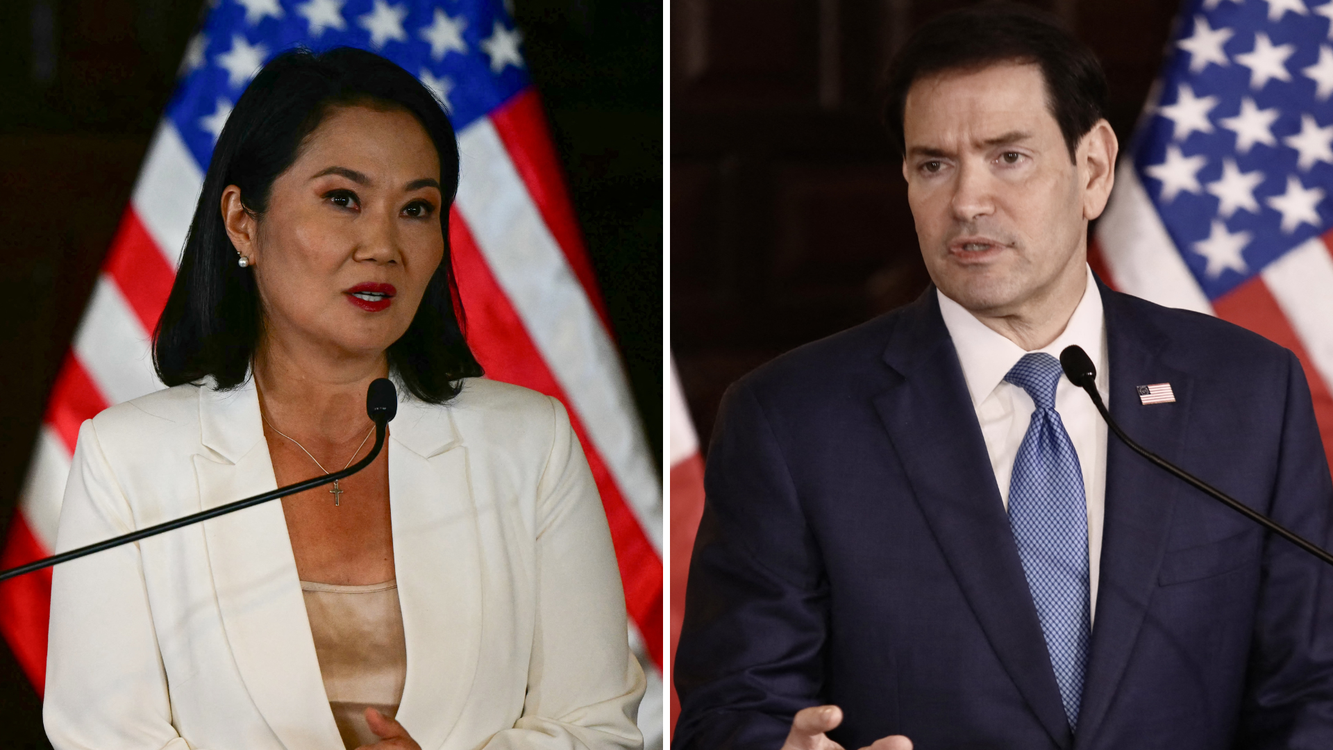 Keiko Fujimori y Marco Rubio | Fotos: AFP