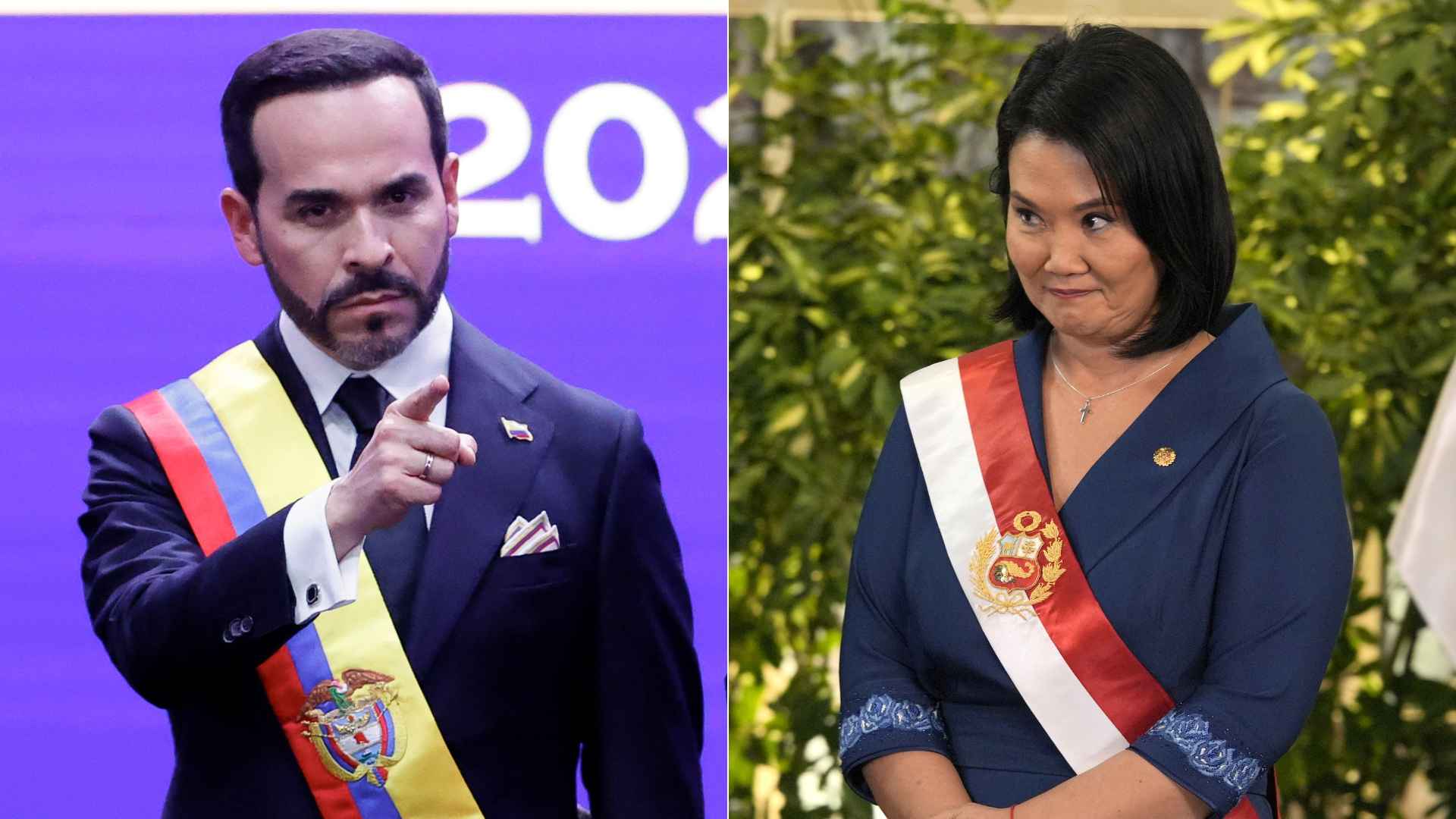 Abelardo de la Espriella/ Keiko Fujimori - Fotos EFE