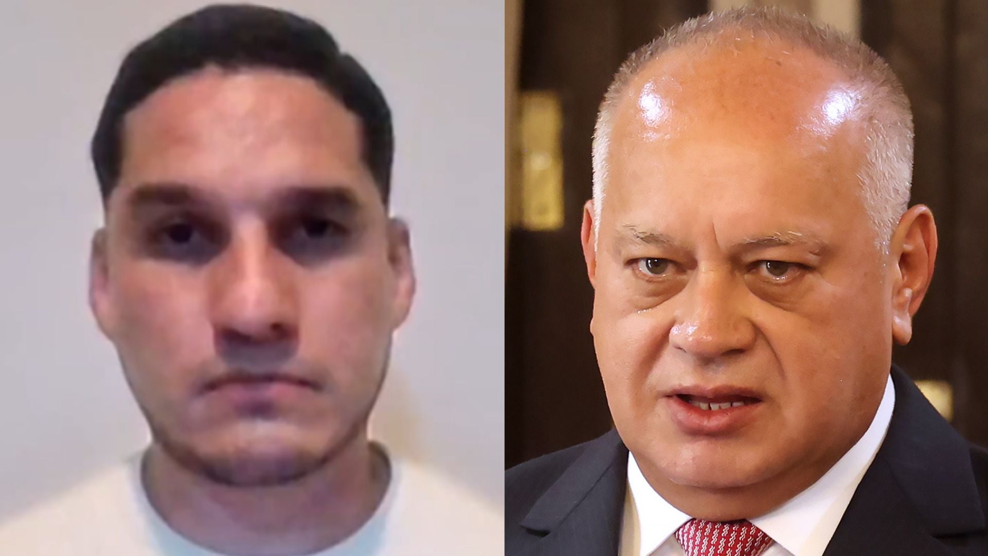 Javier Eduardo Ojeda, hermano del militar venezolano Ronald Ojeda / Diosdado Cabello, integrante de la dictadura venezolana - Fotos: NTN24 / EFE
