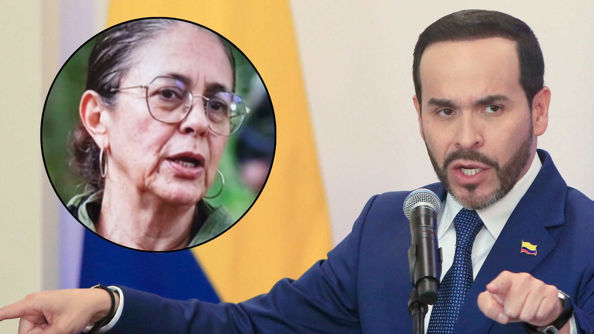 Alias 'Silvana Guerrero', comandante del Frente de Guerra Nororiental del Ejército de Liberación Nacional (ELN) / Abelardo de la Espriella, presidente de Colombia - Fotos: X / EFE