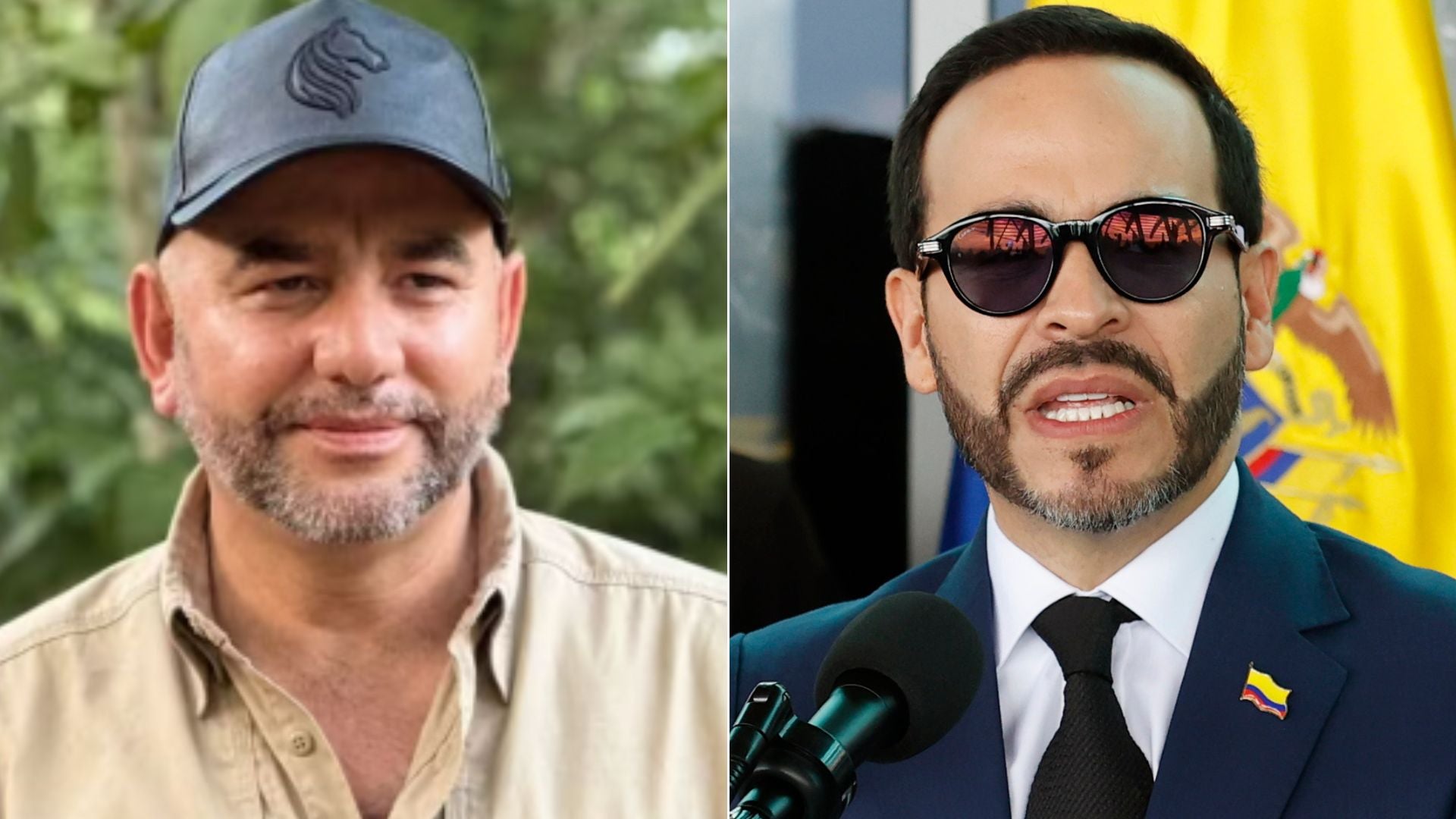 Fredy Castillo Carrillo, alias 'Pinocho', señalado como cabecilla de las Autodefensas Conquistadoras de la Sierra Nevada (ACSN) / Abelardo de la Espriella, presidente de Colombia - Fotos: X / EFE
