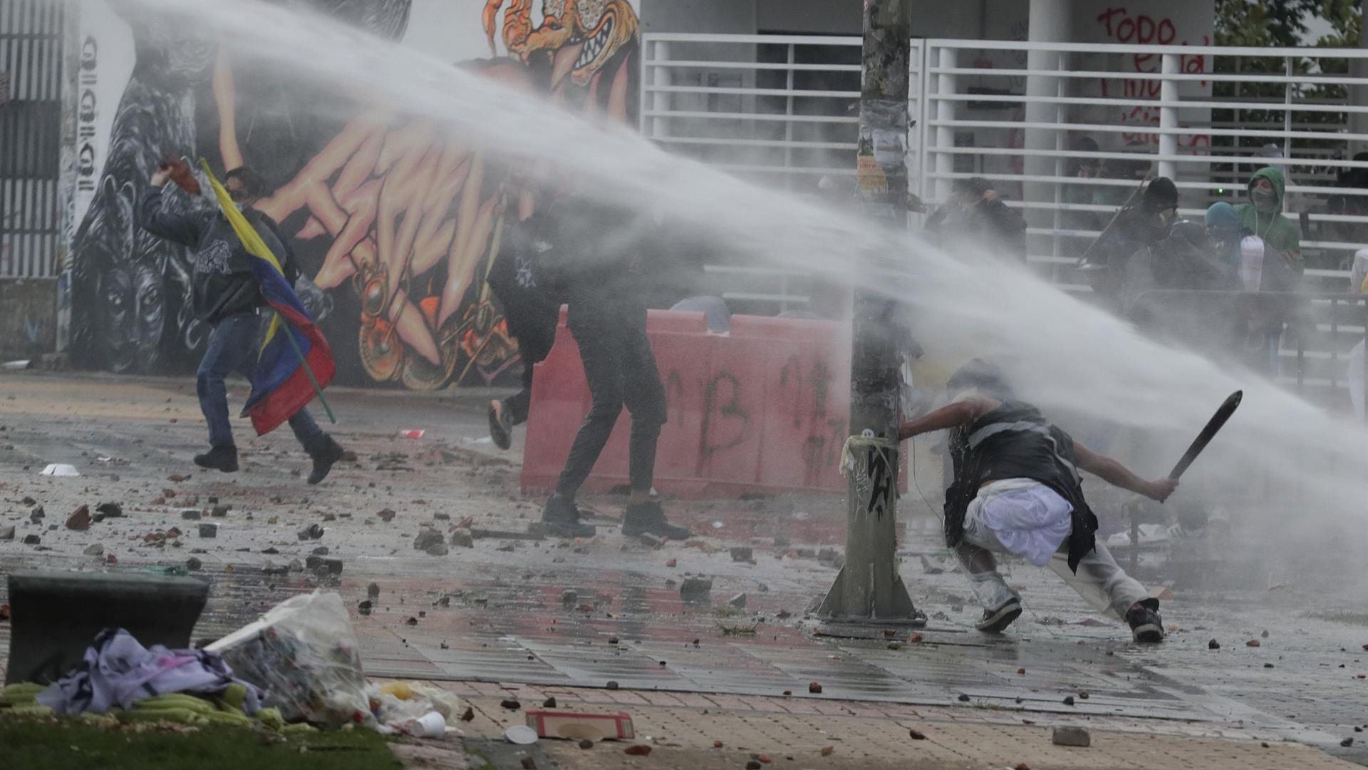 Protesta en la Universidad Nacional de Colombia, sede Bogotá - Foto EFE