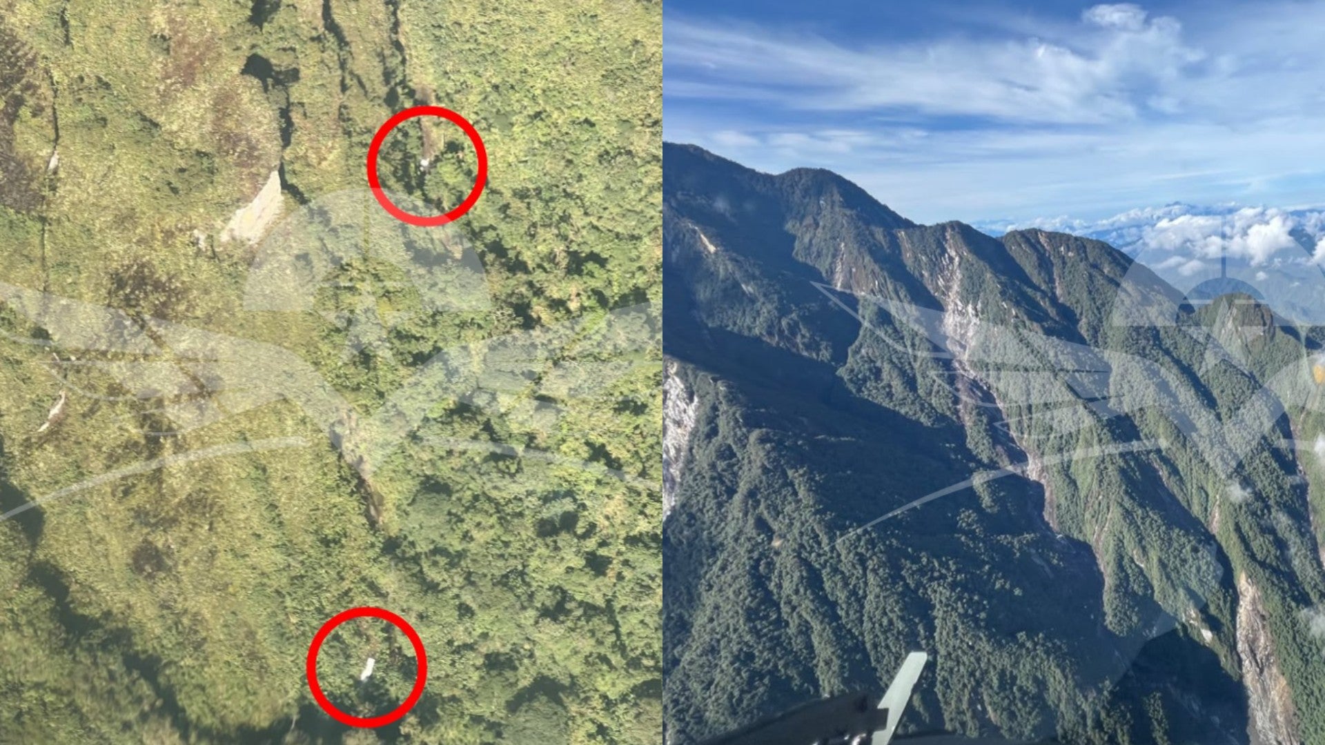 Fragmentos de avioneta desaparecida en Colombia (Fuerza Aérea Colombiana)
