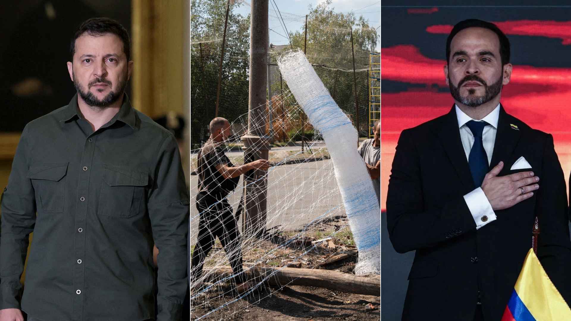 Volodímir Zelenski/ Sistema antidrones/ Abelardo de la Espriella - Fotos AFP