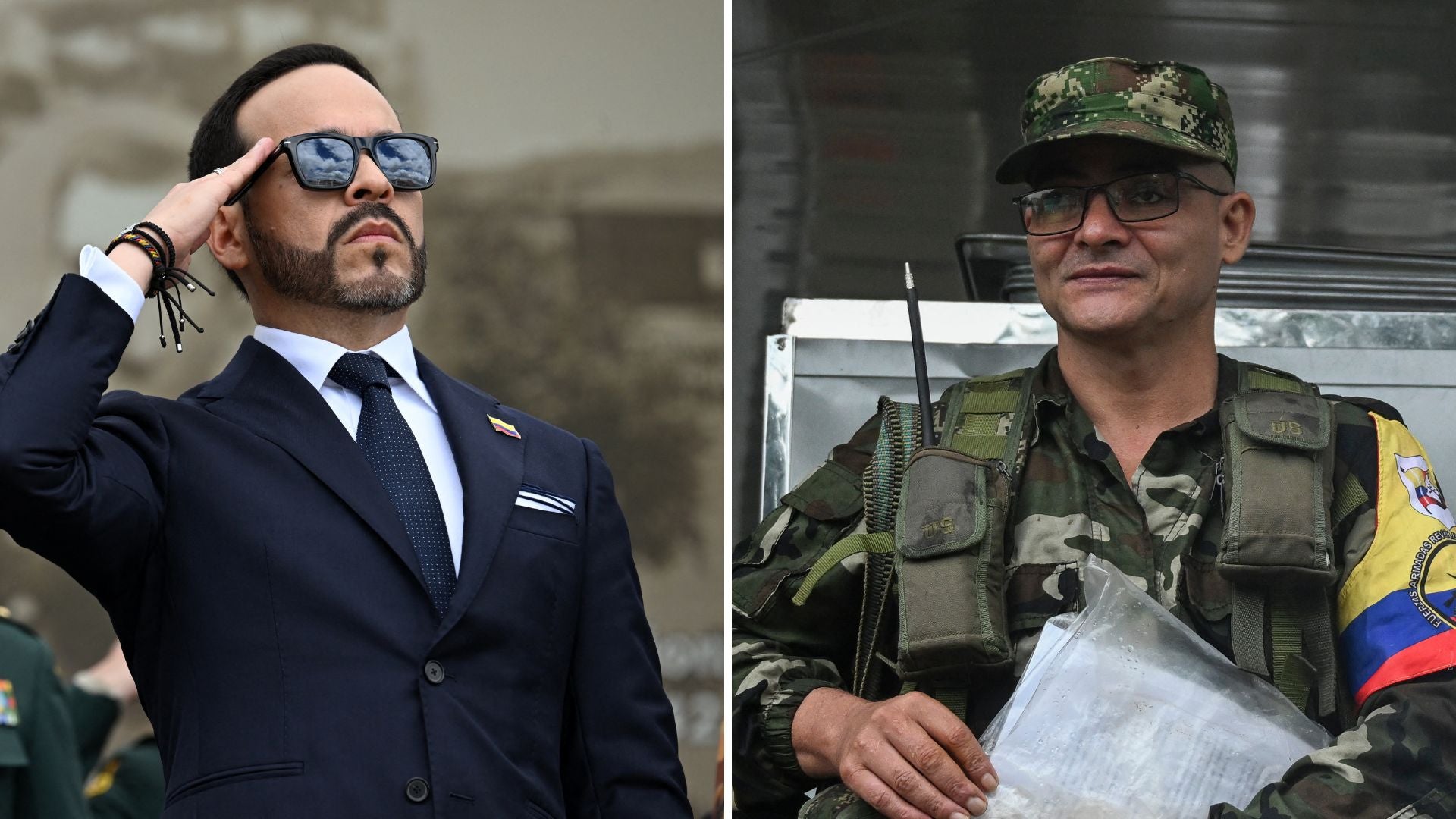 Abelardo de la Espriella y alias "Iván Mordisco" | Fotos: AFP
