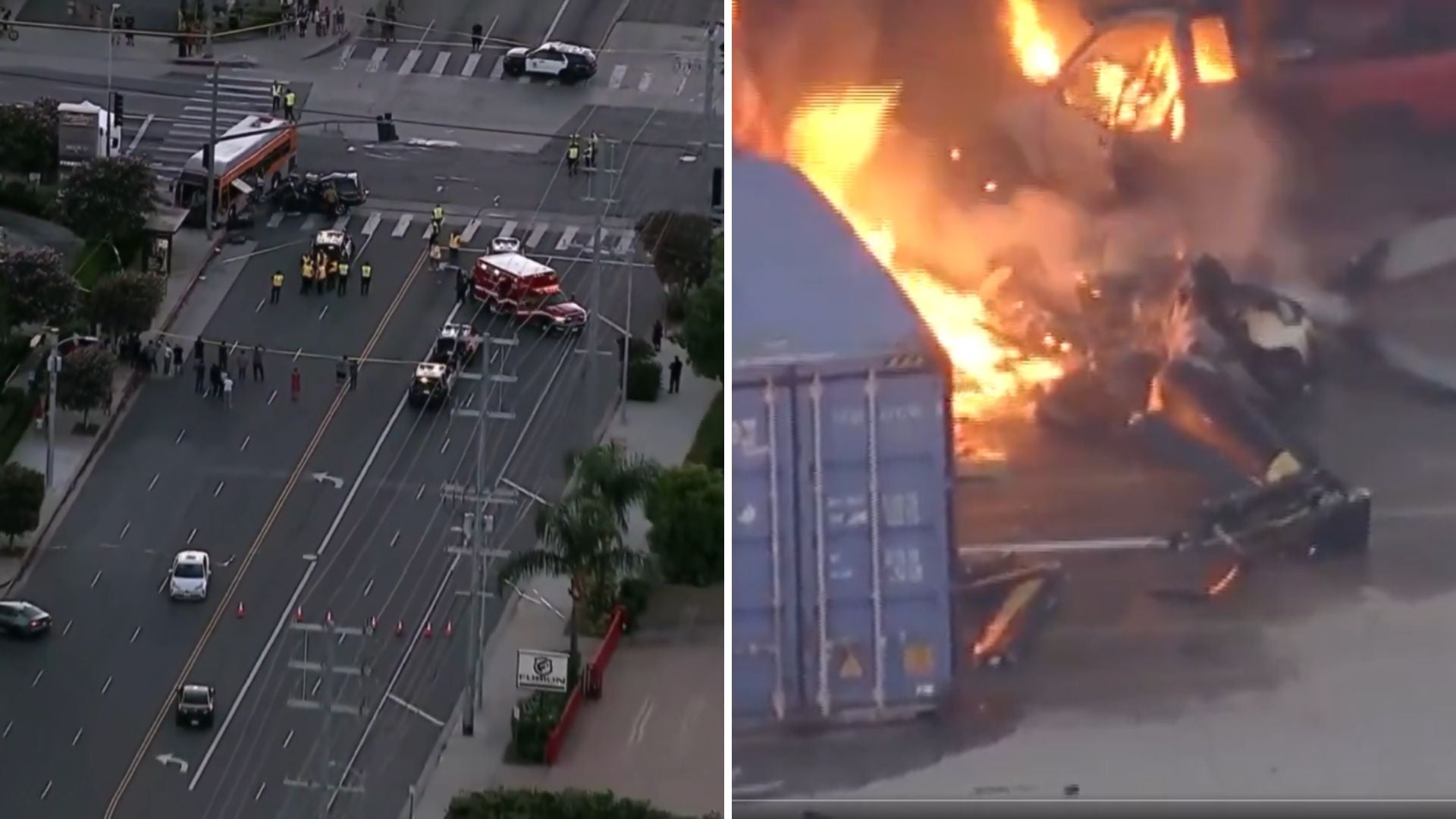 Accidente aéreo en Los Ángeles - Captura de pantalla de Redes Sociales
