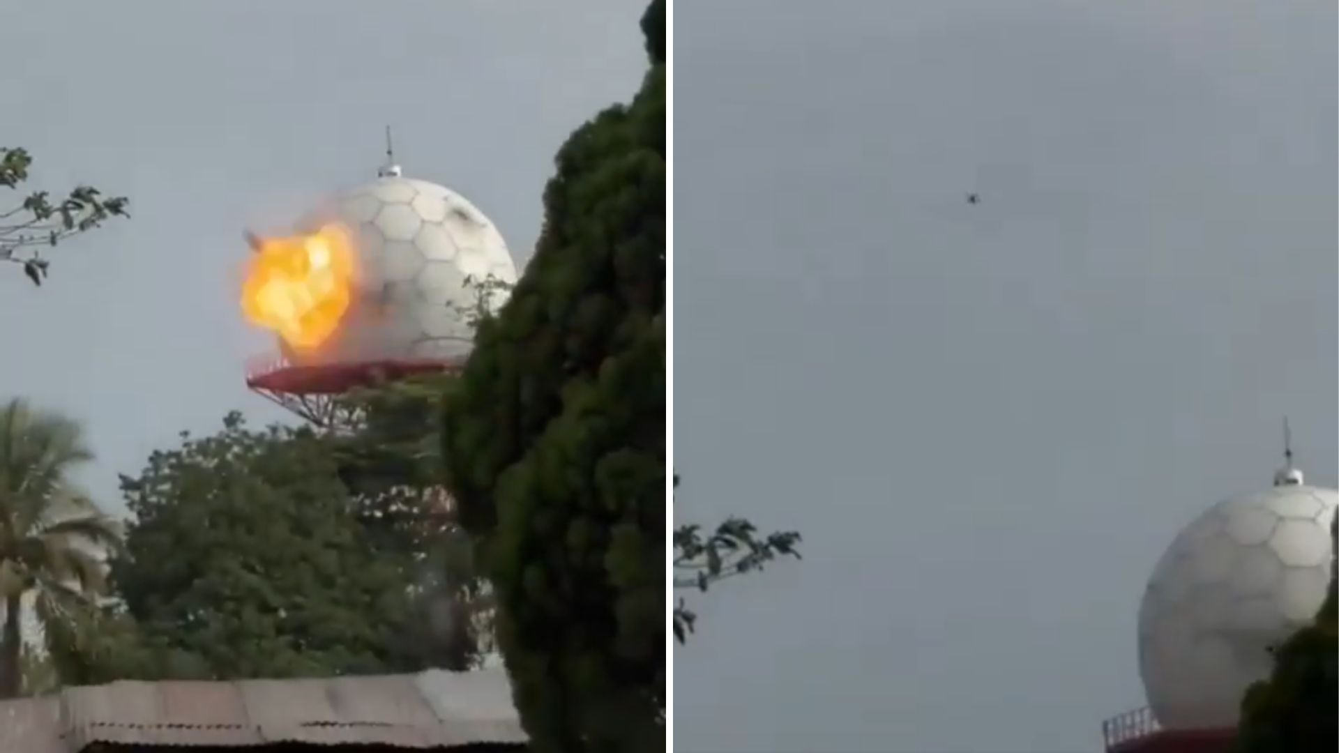 Ataque con drones al radar de vigilancia aérea de la Aeronáutica Civil - Captura de pantalla X