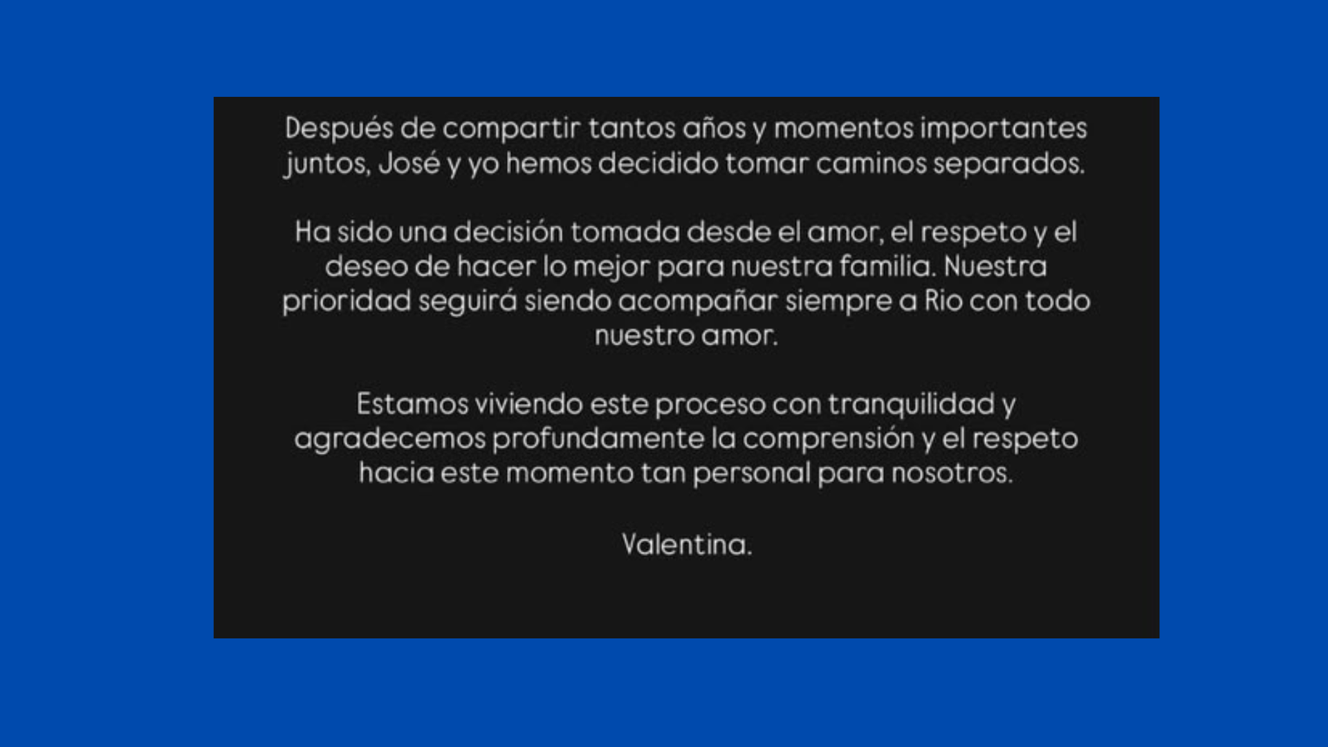 Historia cuenta Valentina Ferrer- Instagram