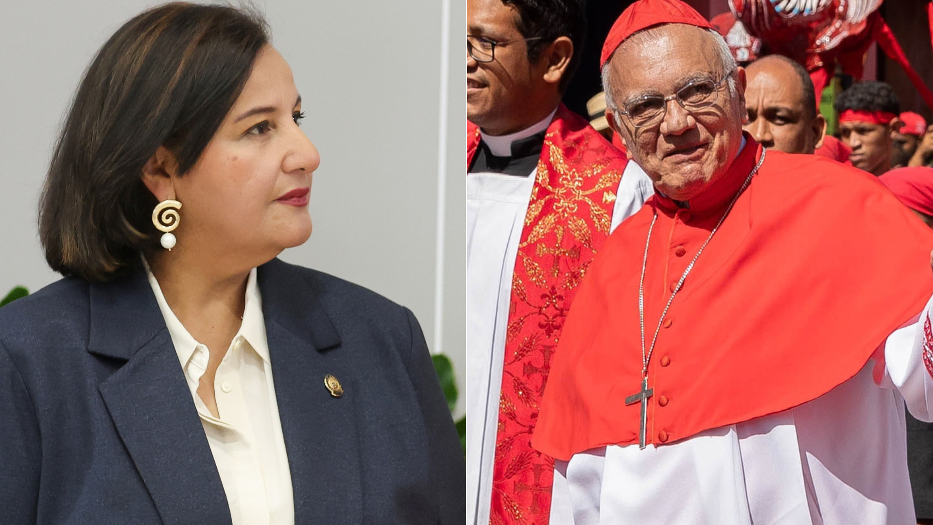 Dinorah Figuera, presidente de la AN 2015 / Cardenal Baltazar Porras - Fotos: EFE