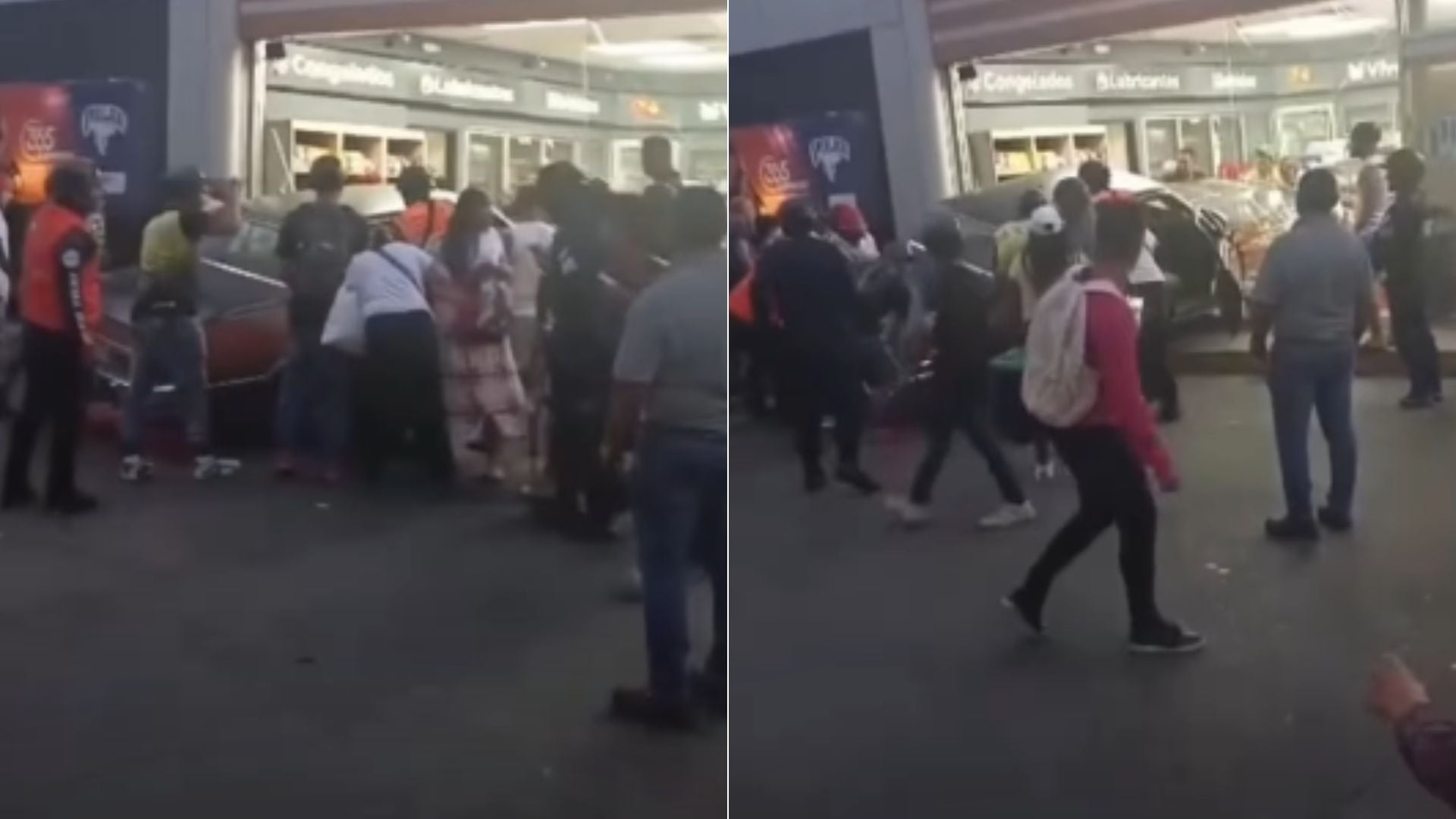 Vehículo se estrelló contra la tienda de una estación de servicio en Anzoátegui, Venezuela - Fotos: X