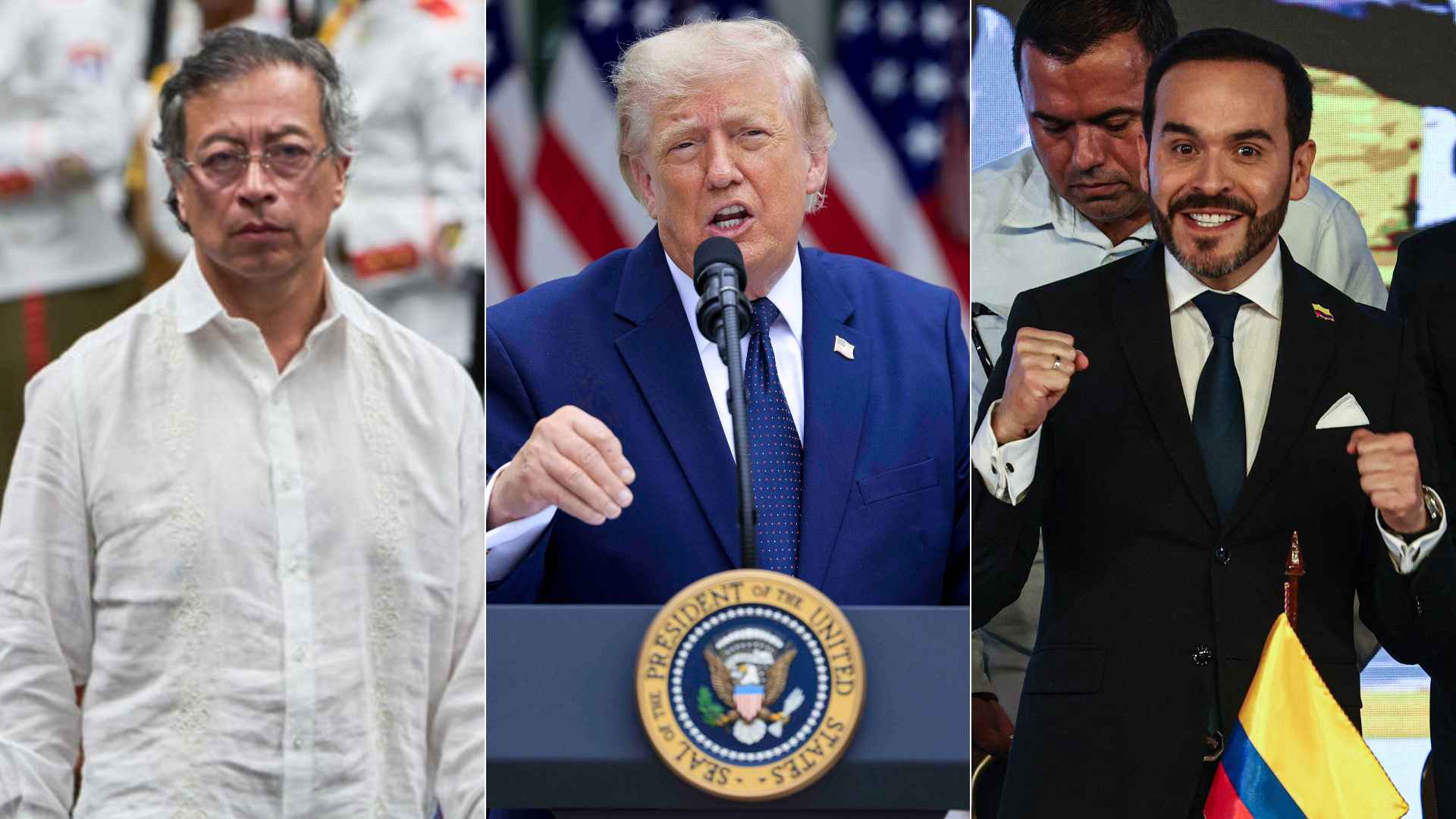 Gustavo Petro/ Donald Trump/ Abelardo de la Espriella - Fotos AFP