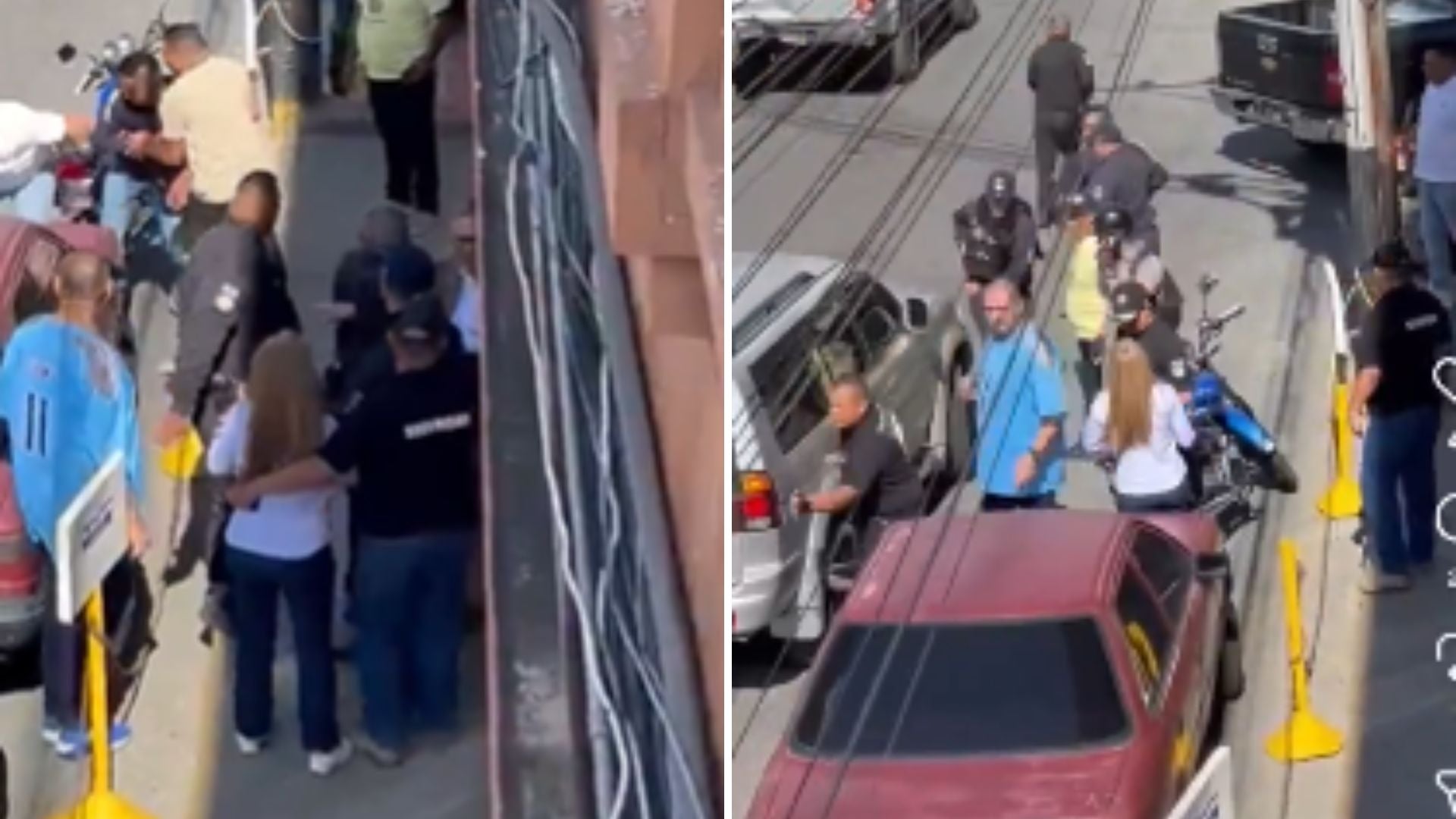 Momento en que Javier Oropeza fue detenido por agentes del régimen en Venezuela - Fotos: X
