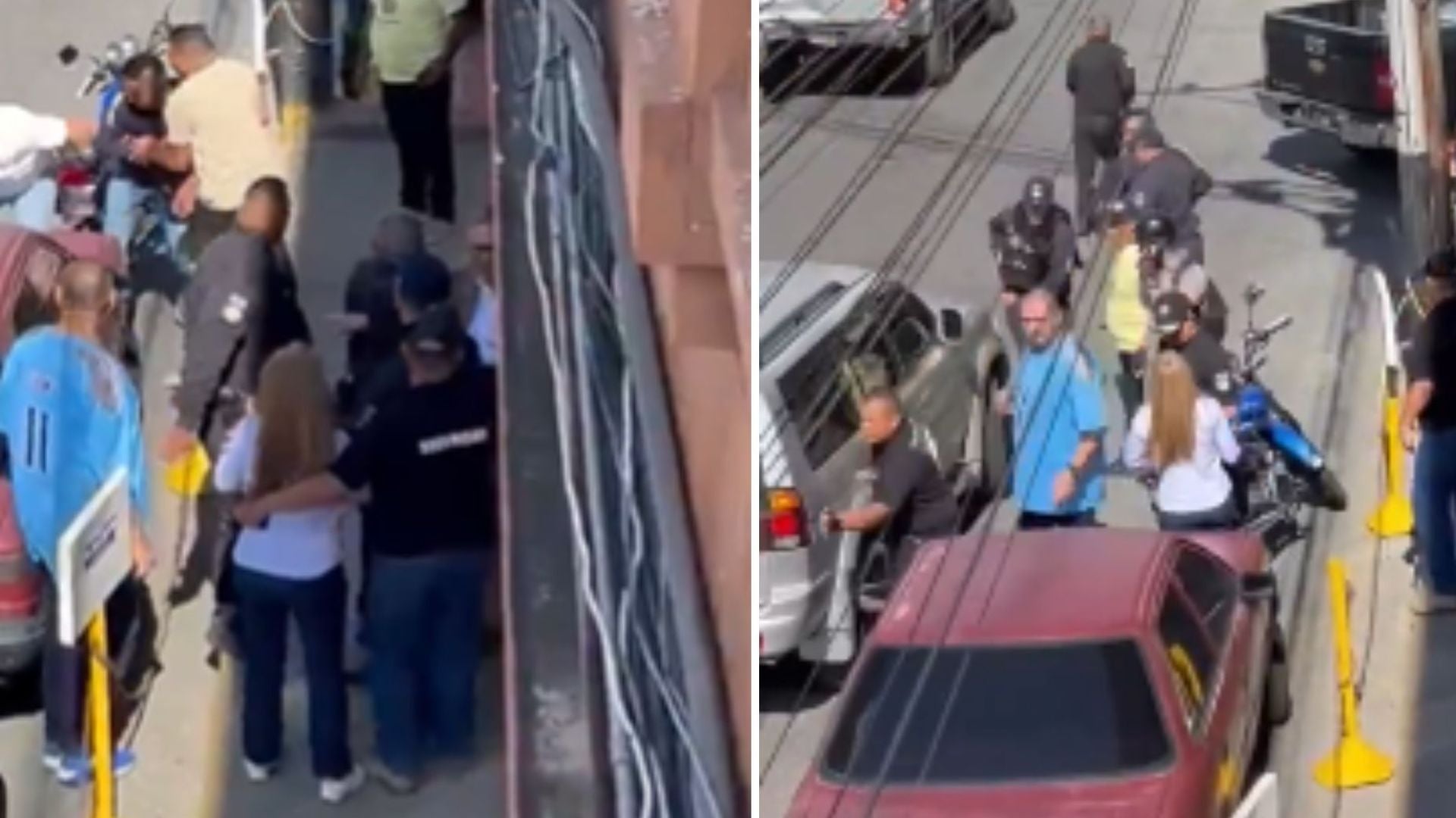 Momento en que Javier Oropeza fue detenido por agentes del régimen en Venezuela - Fotos: X