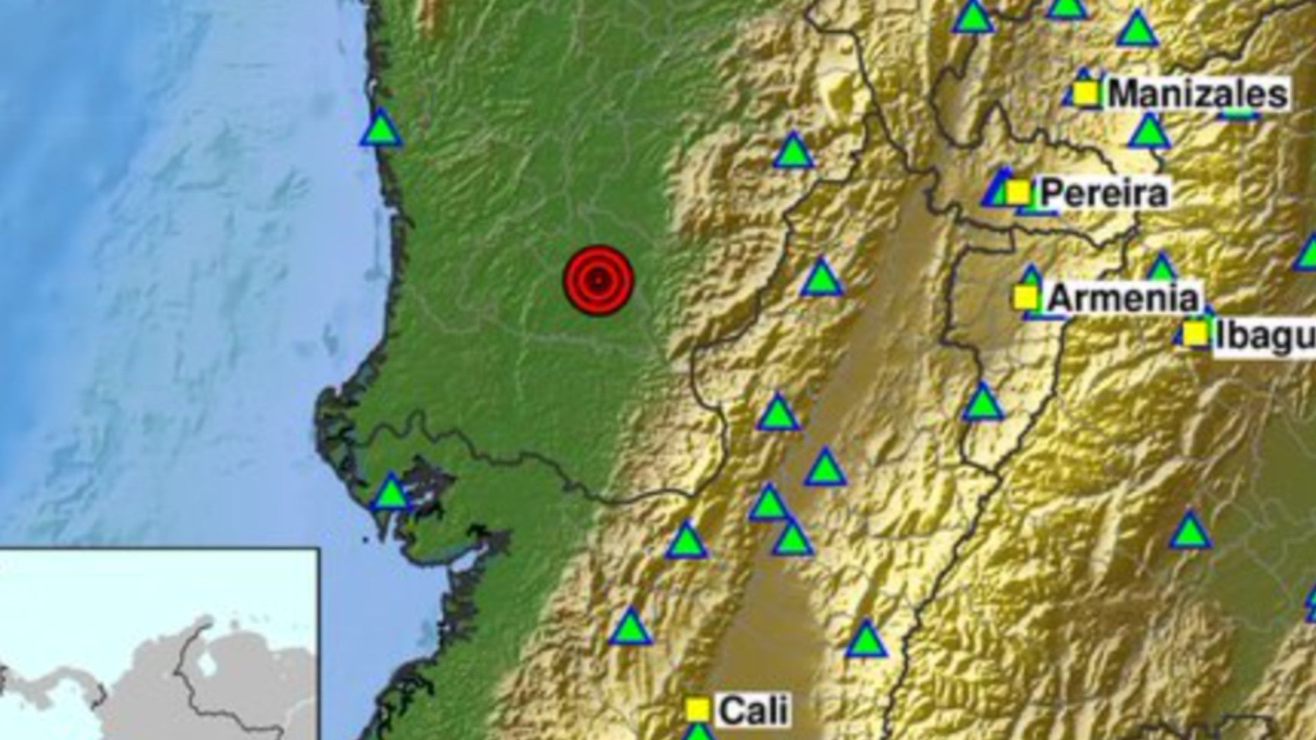 Epicentro de sismo en Colombia el 17 de septiembre de 2026 (SGC)