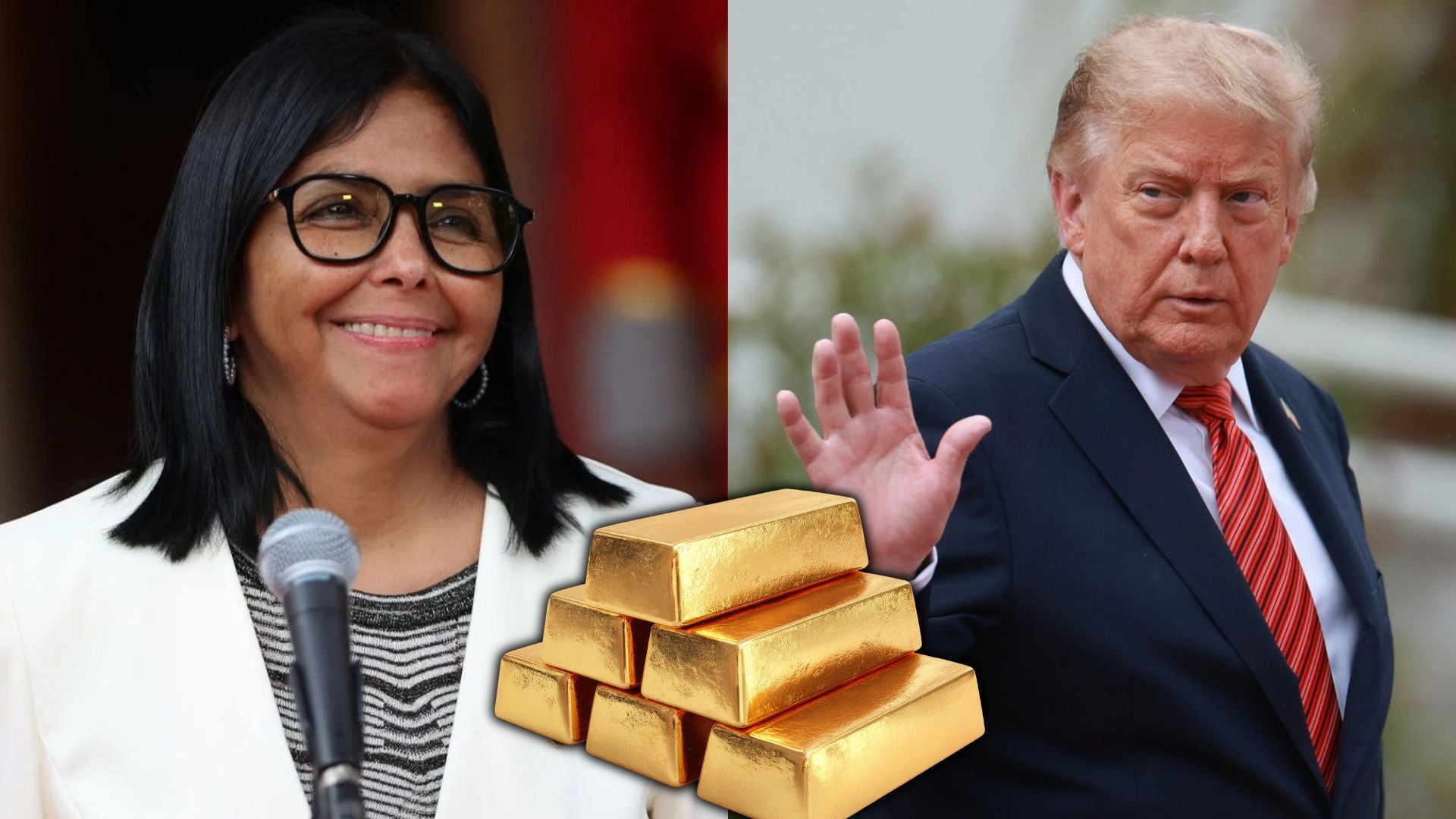 Con ayuda de EEUU, el régimen busca acuerdo para movilizar toneladas de oro desde Londres - Fotos: AFP / Canva