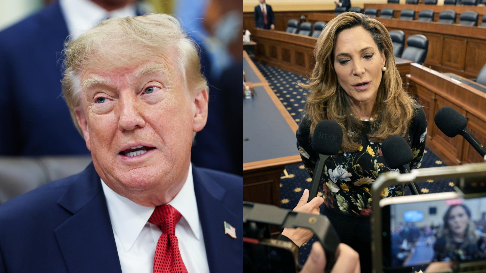 Donald Trump y María Elvira Salazar (EFE)