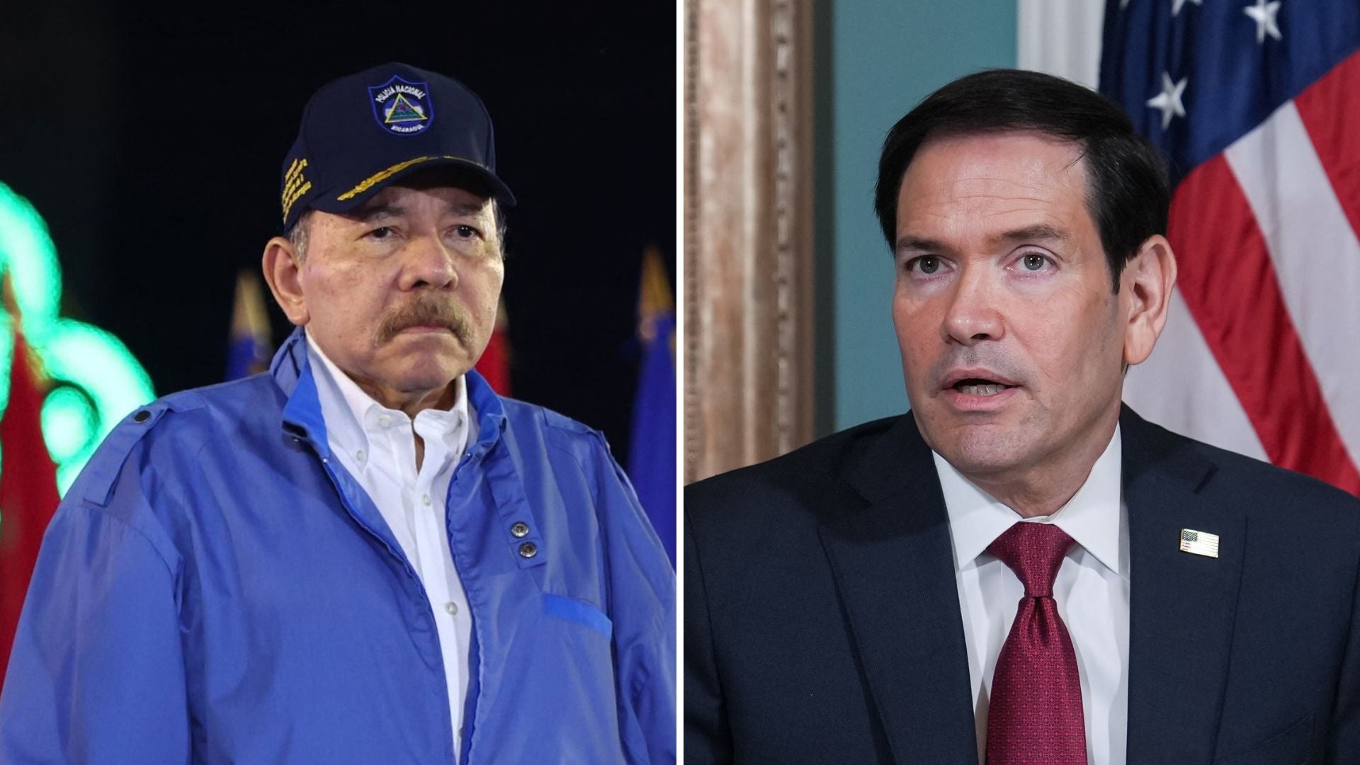 Daniel Ortega y Marco Rubio | Fotos: AFP