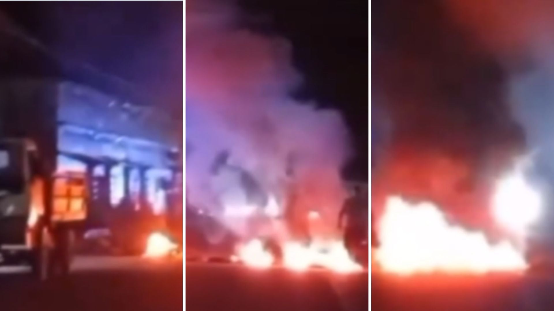 Protesta en Portuguesa, encienden barricadas - Fotos: X
