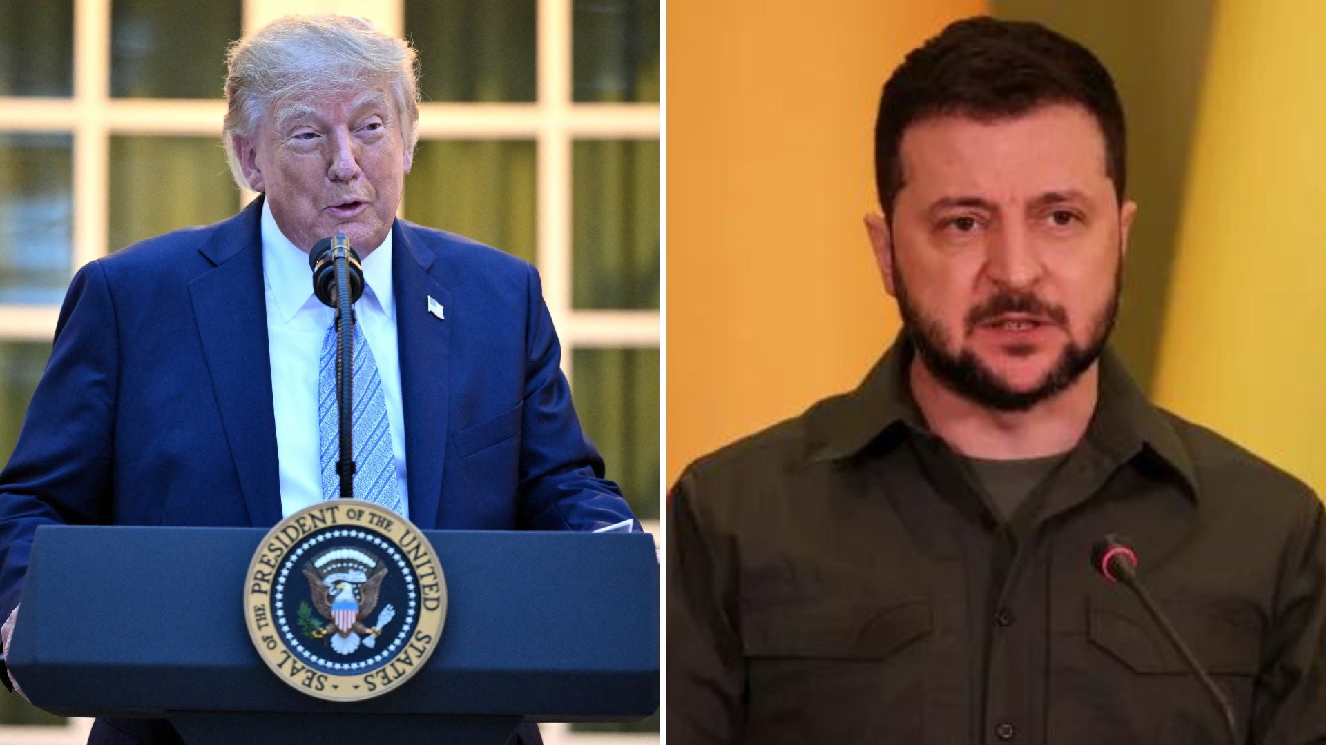 Volodímir Zelenski Y Donald Trump-Foto: ilustración Canva