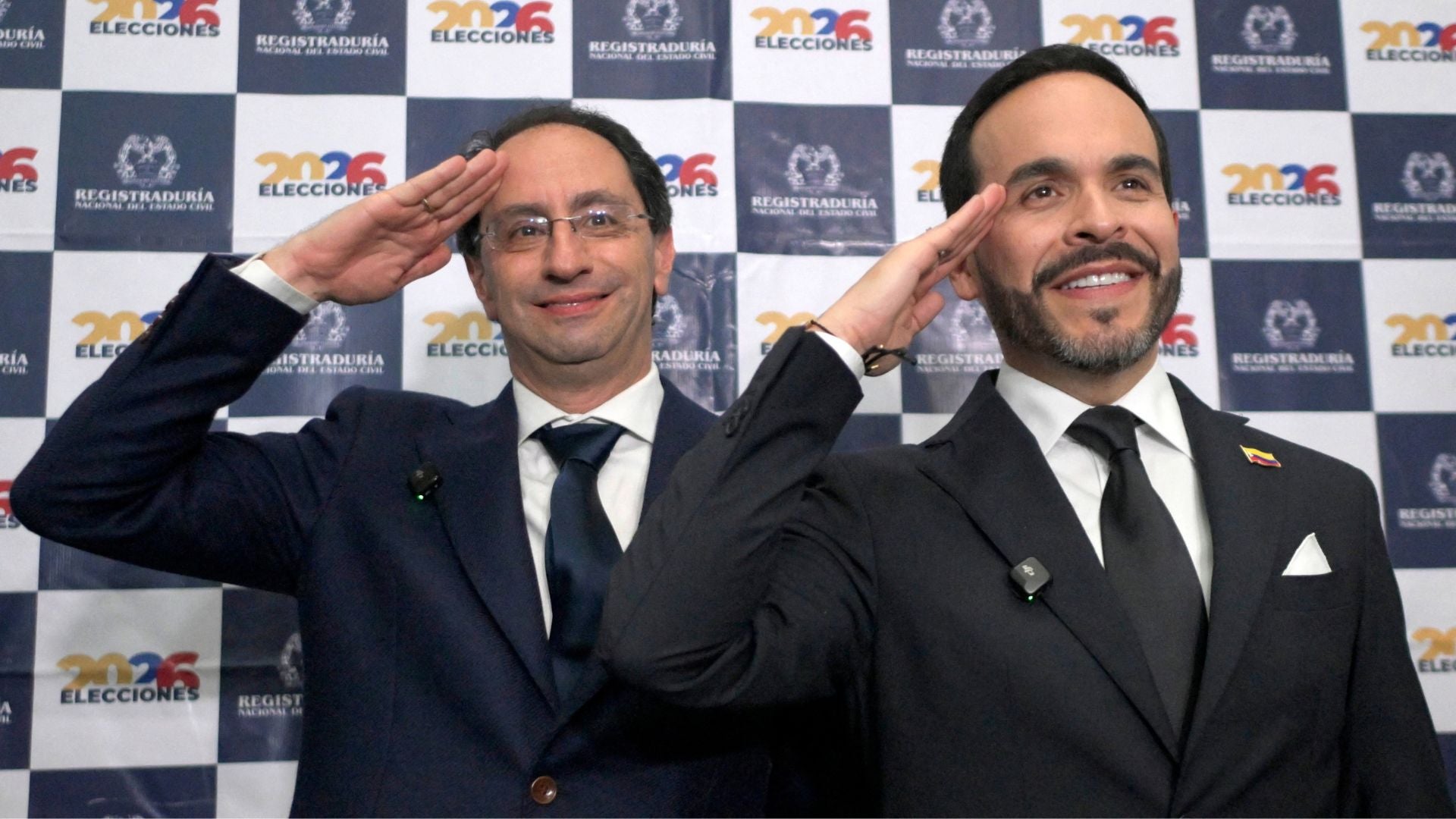 El vicepresidente de Colombia, José Manuel Restrepo, y el presidente Abelardo de la Espriella - AFP