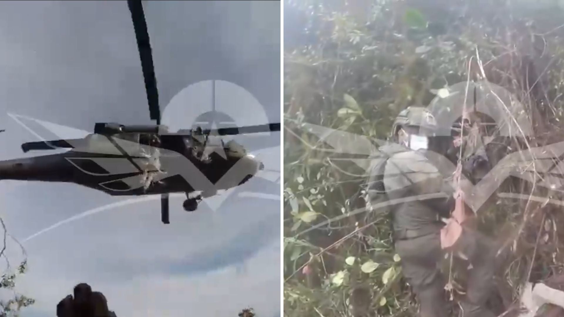 Rescate de los cuerpos de personas fallecidas en aeronave accidentada en Colombia - Captura de pantalla Fuerza Aeroespacial Colombiana