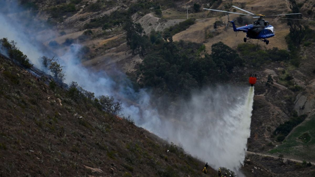Incendio en Villa de Leyva (AFP)