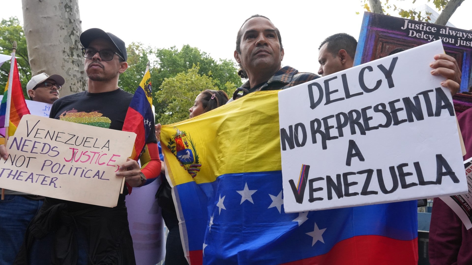 Protestas contra Delcy Rodríguez / FOTO: EFE