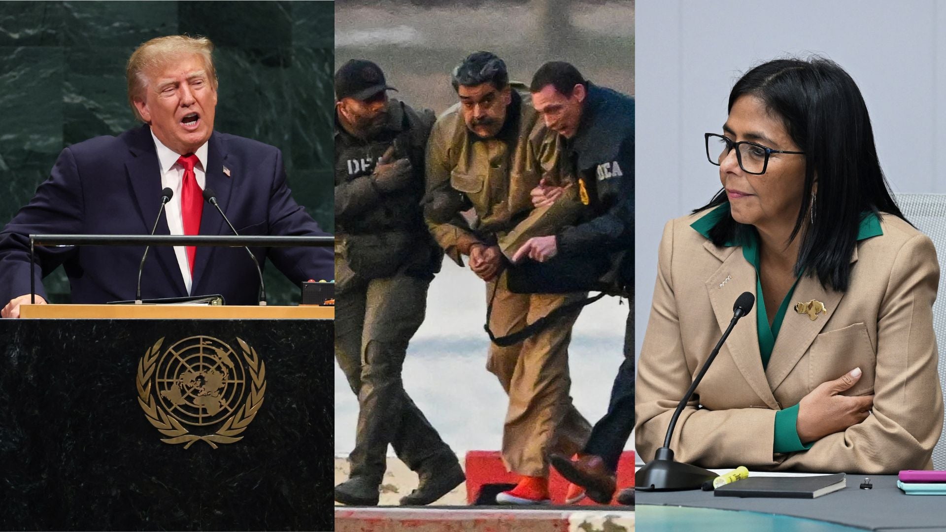 Trump presumió ante Delcy Rodríguez de la captura de Nicolás Maduro - Fotos: AFP